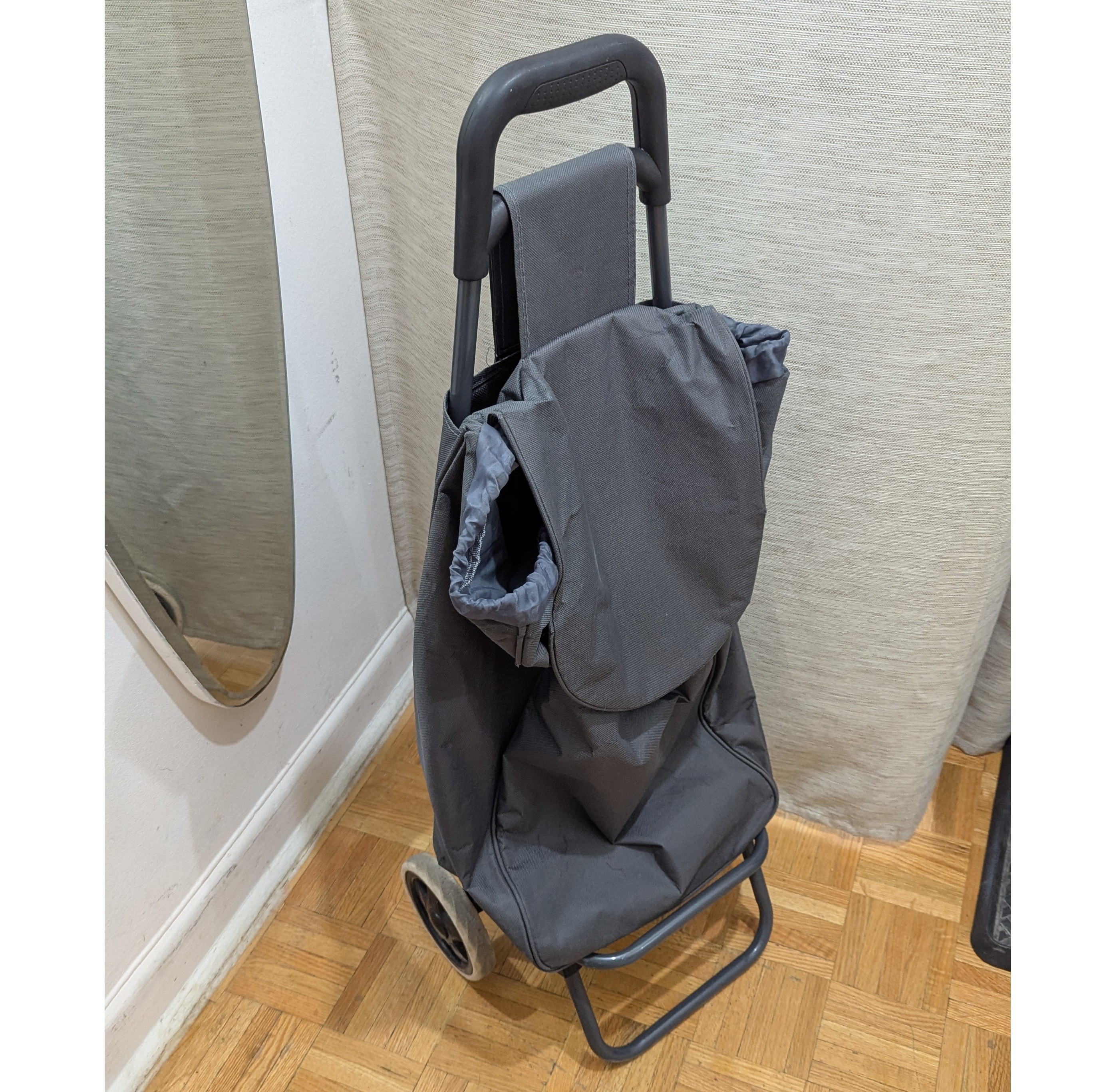USED Compact Portable Folding Luggage Shopping Cart Trolley Bag