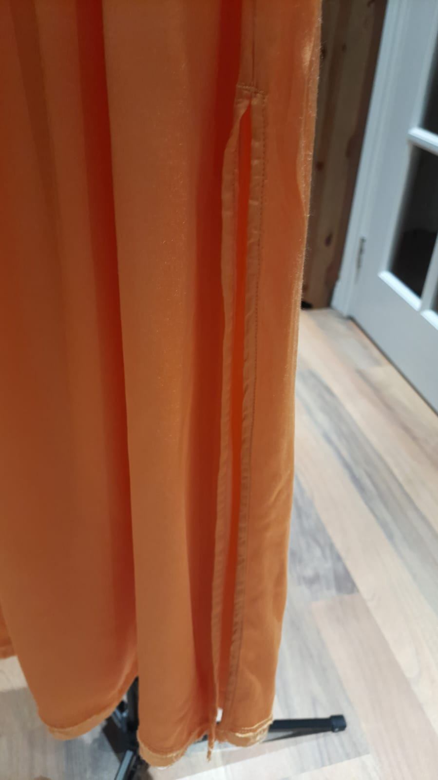Aerie Shine Orange Midi Skirt with Side Slits - photo 4