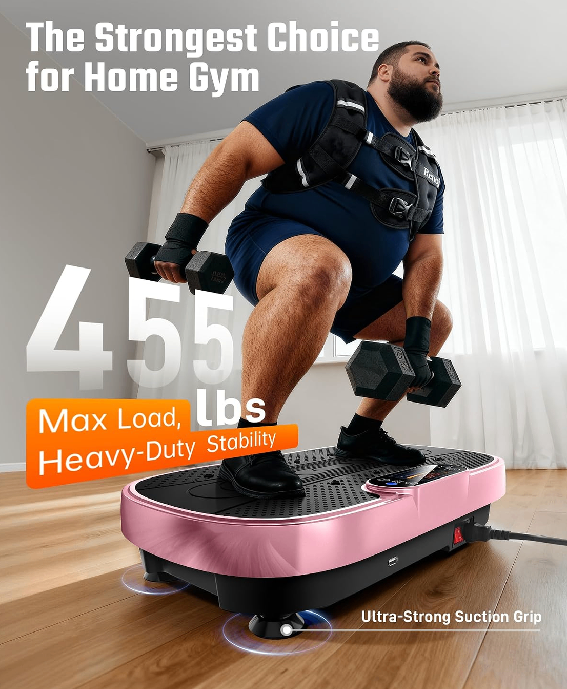 Pink Vibration Platform with Resistance Bands - photo 5