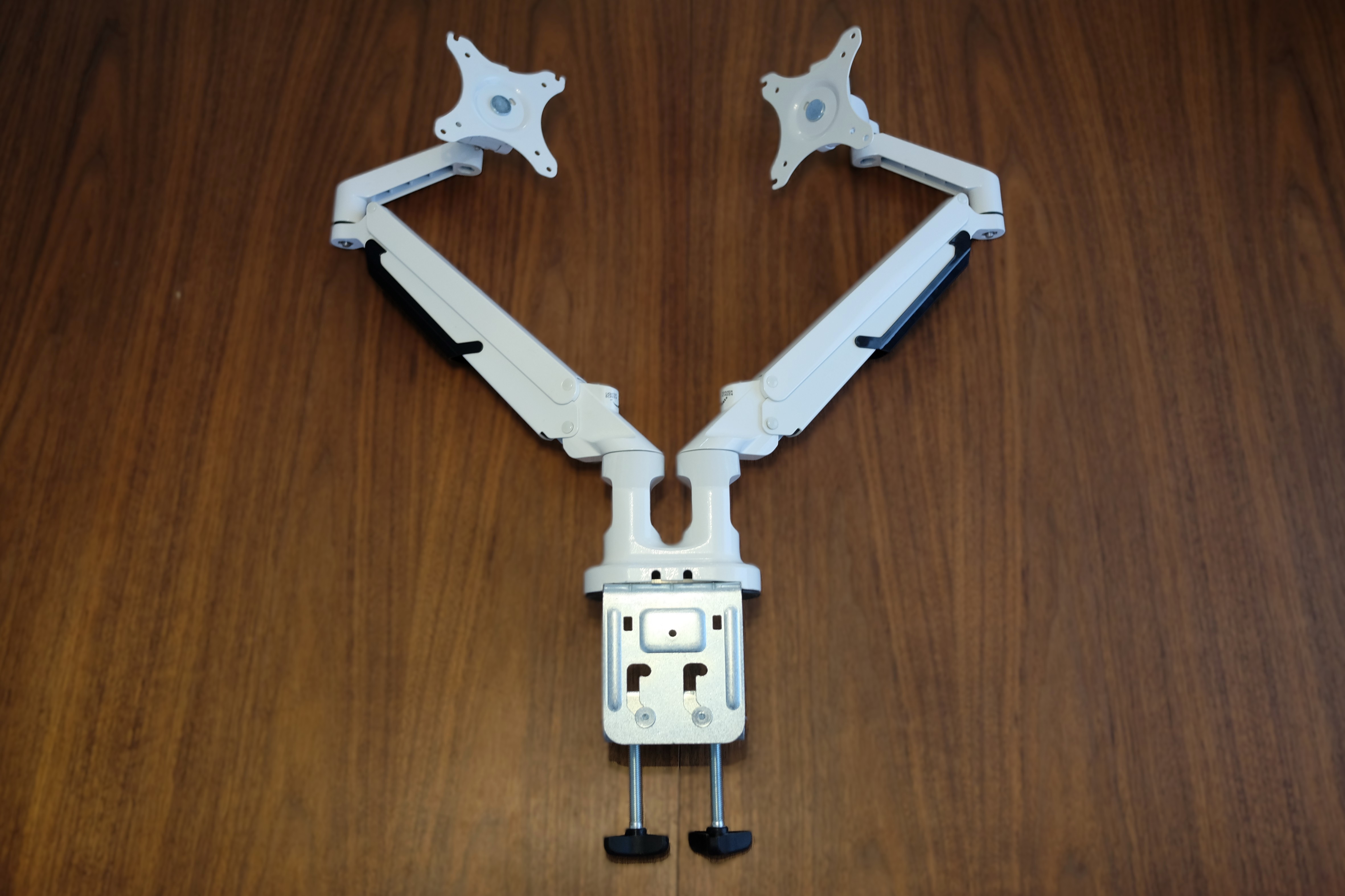 Aircraft grade dual monitor arms