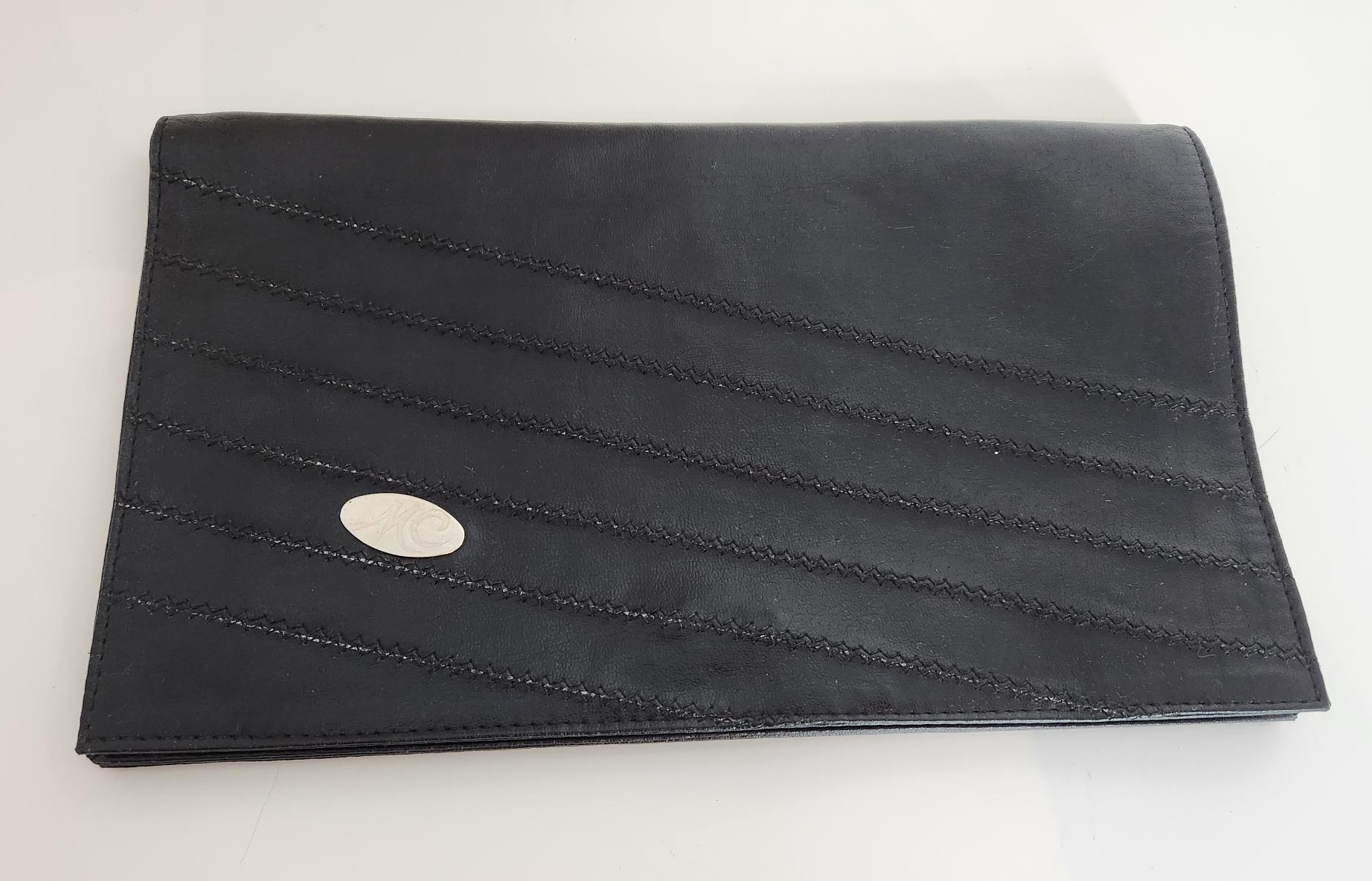 Authentic Mid-Century Clutch, Italian Leather