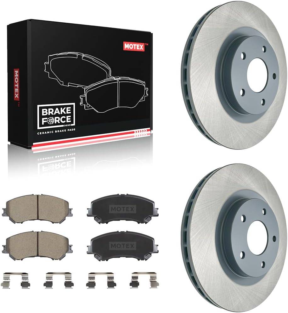 Front Brake Kit w Ceramic Pads for Toyota Camry & Avalon, 296mm