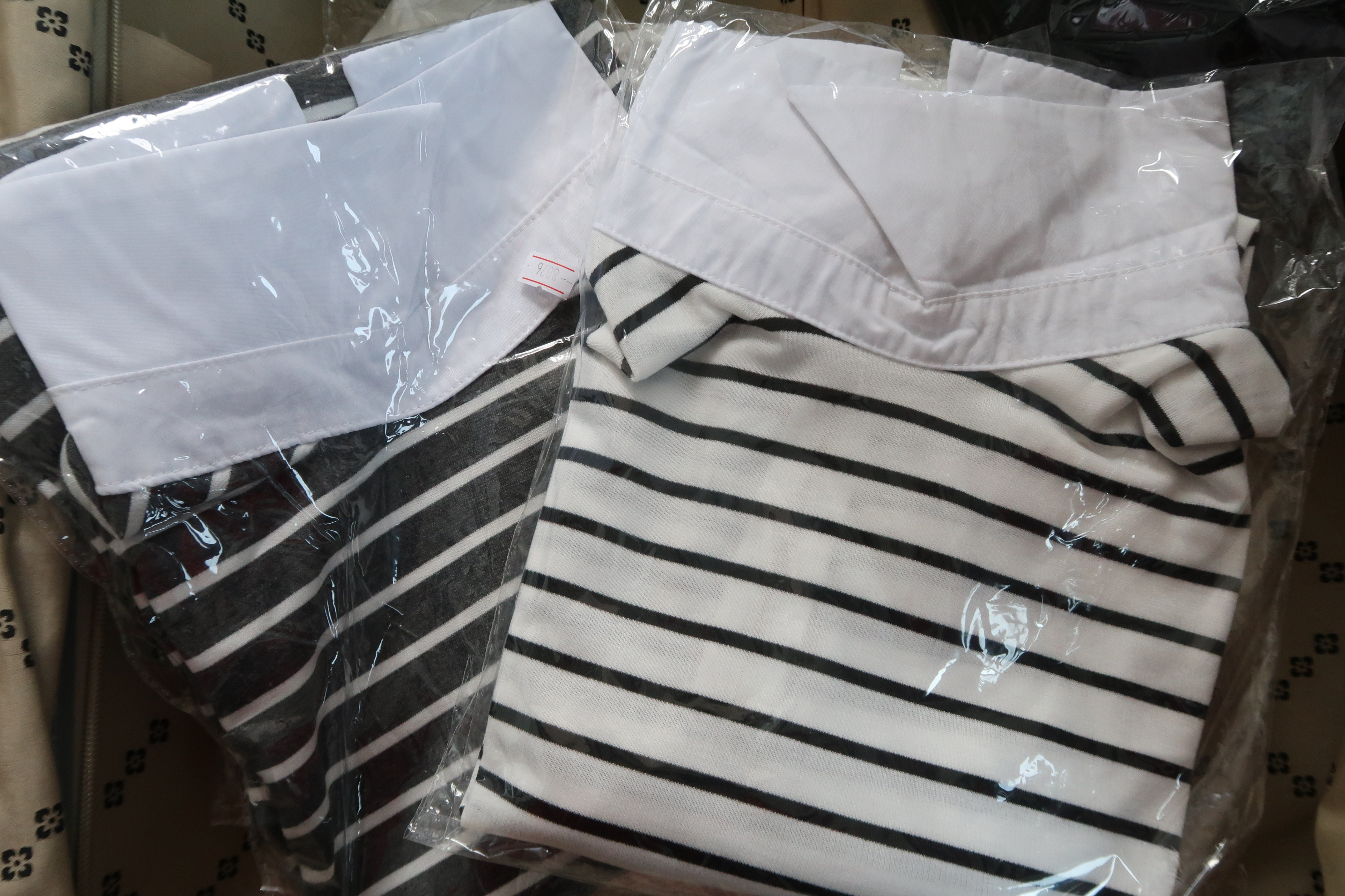 Striped Collared Long Sleeved Mini Dress - photo 4