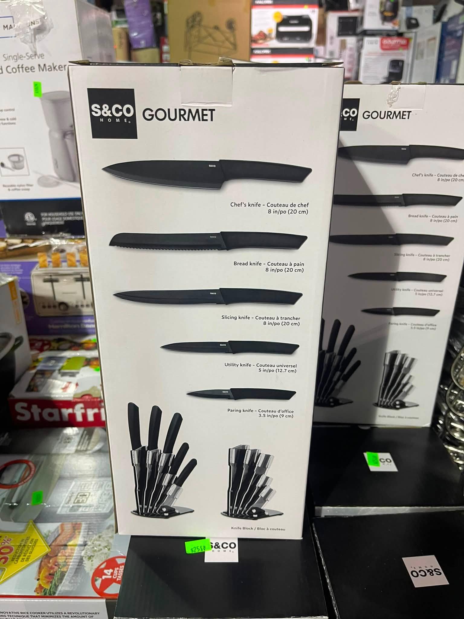 Kitchen Knife Set with Block, 6 PCS High Carbon Stainless Steel - photo 3
