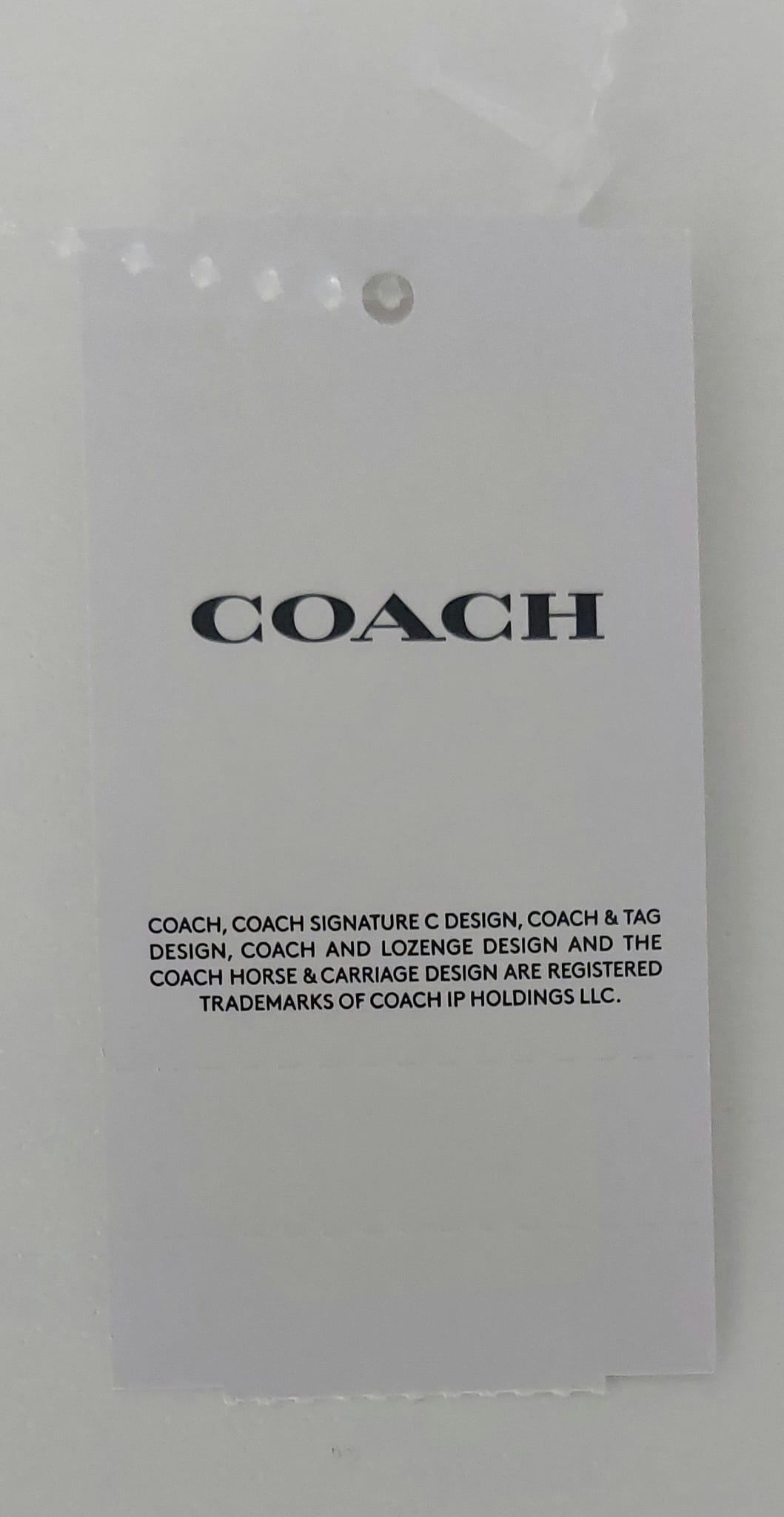 NWT Coach Black Crossgrain Leather Structured Pouch Organizer - photo 4