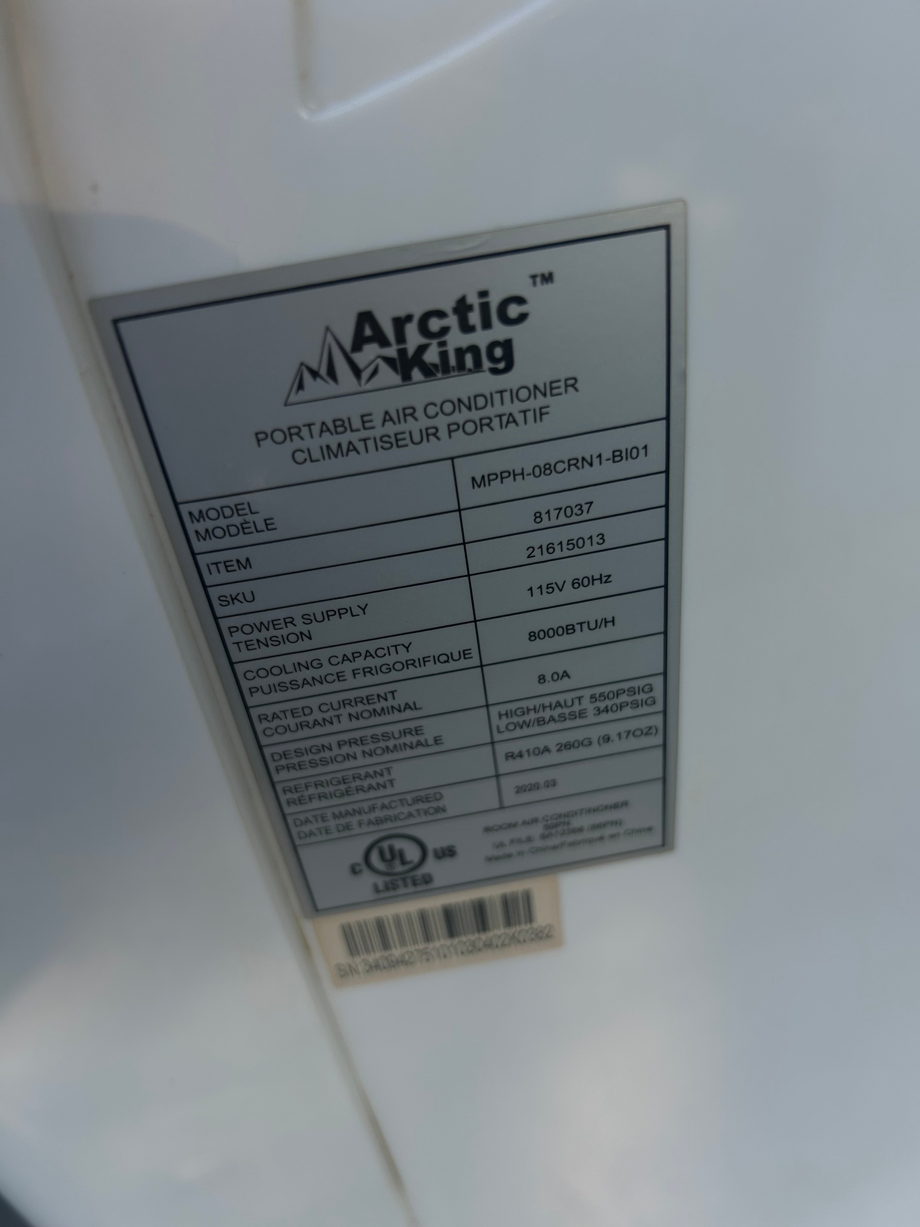 Arctic King 8,000 BTU Portable Air Conditioner - photo 3