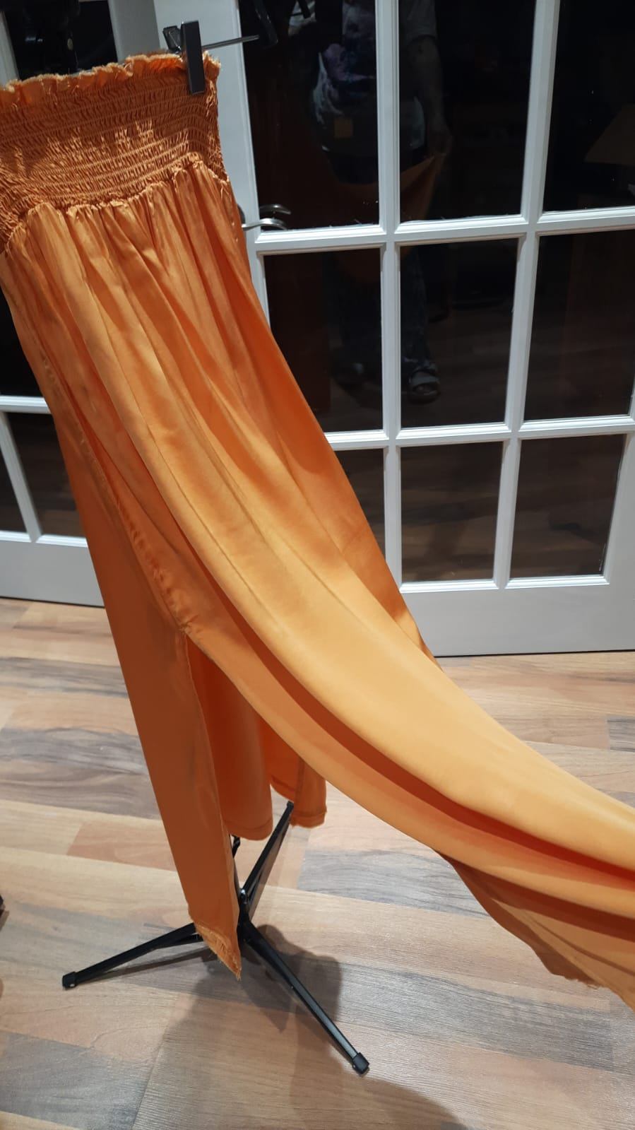 Aerie Shine Orange Midi Skirt with Side Slits - photo 3