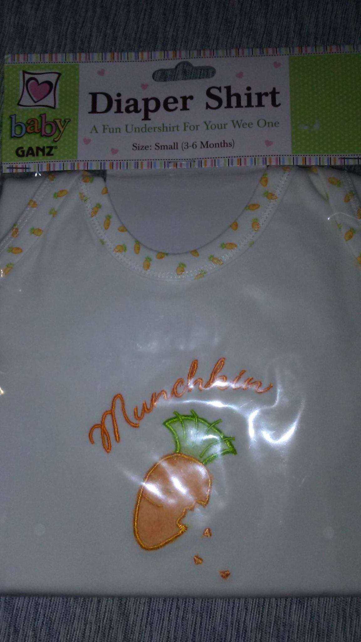 Baby Undershirt Munchkin (New) - 3 - 6 Months