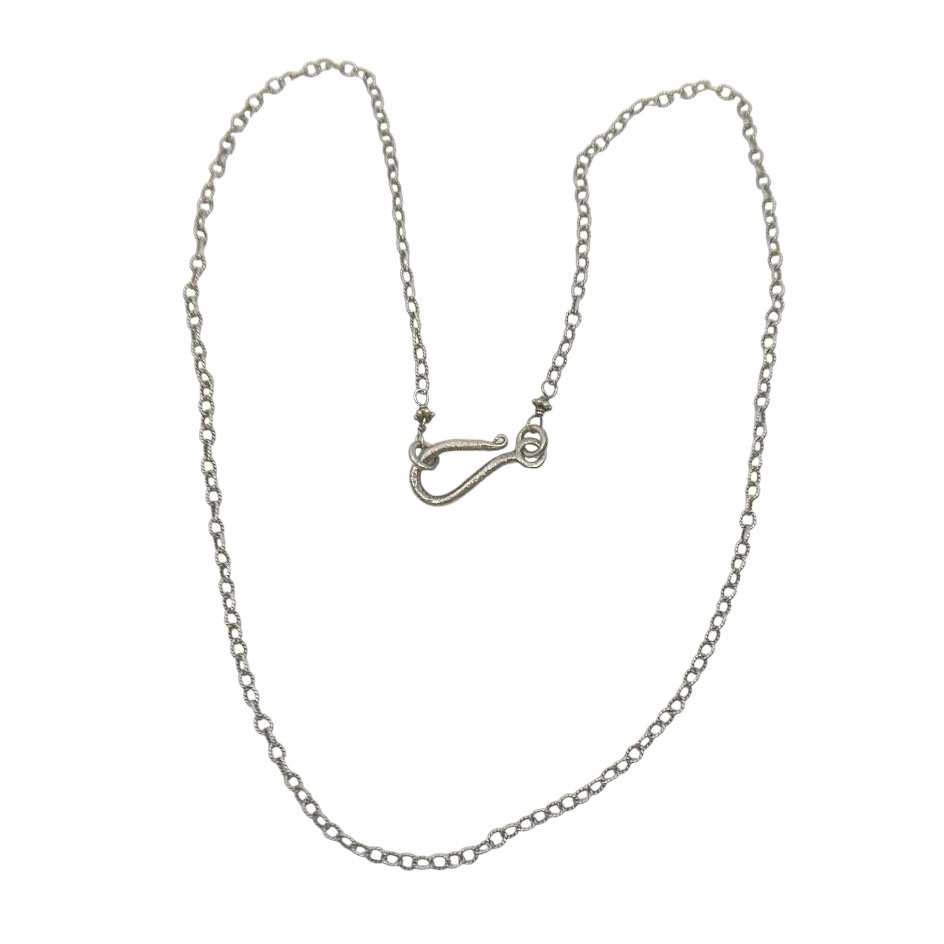 Hand Made 925 Sterling silver cable link chain necklace - photo 4