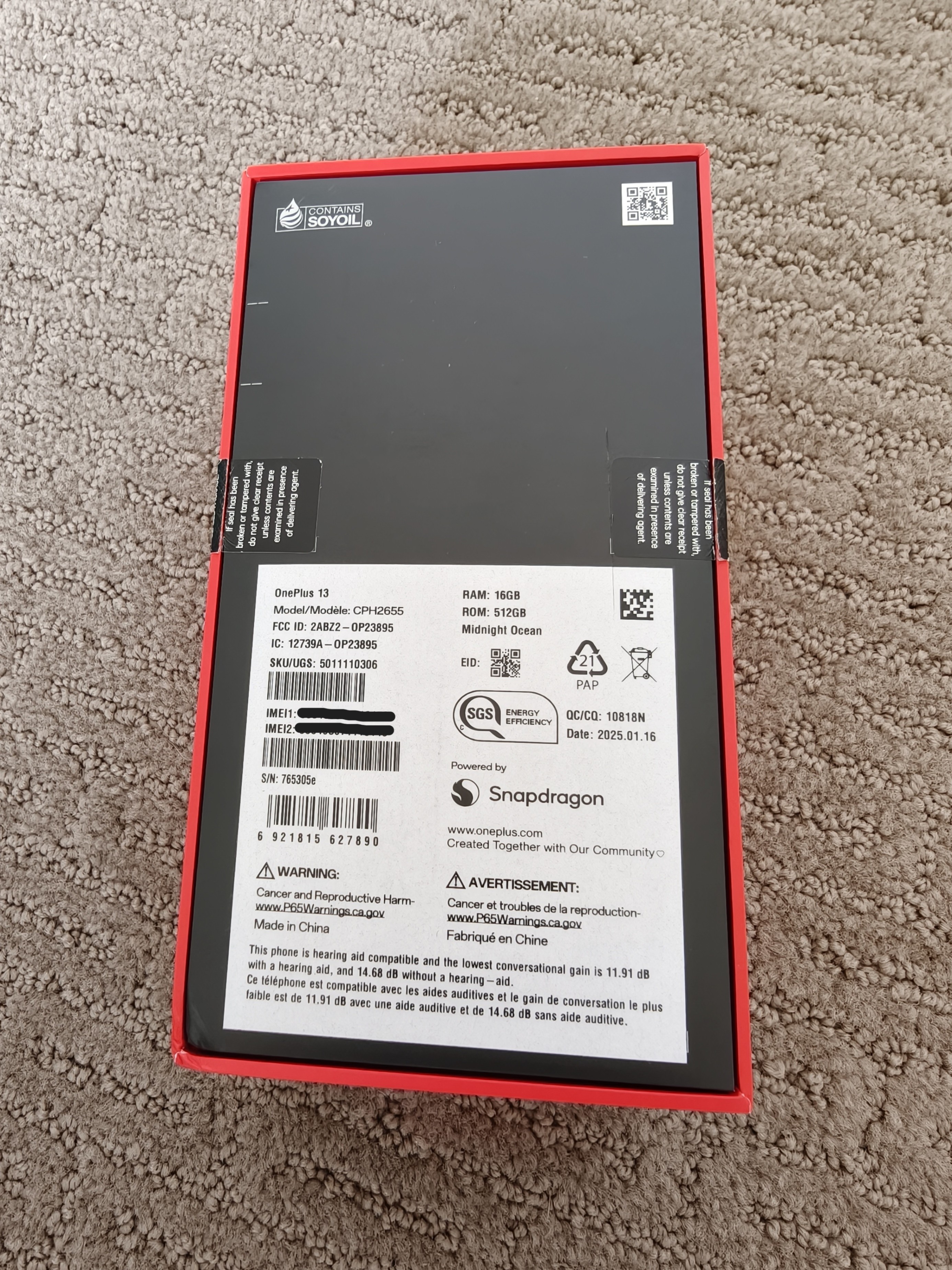 OnePlus 13 512GB Midnight Ocean (Blue) + 2 Genuine OnePlus Cases - photo 2