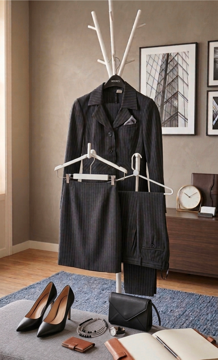 Pinstripe Suit Jacket - photo 3