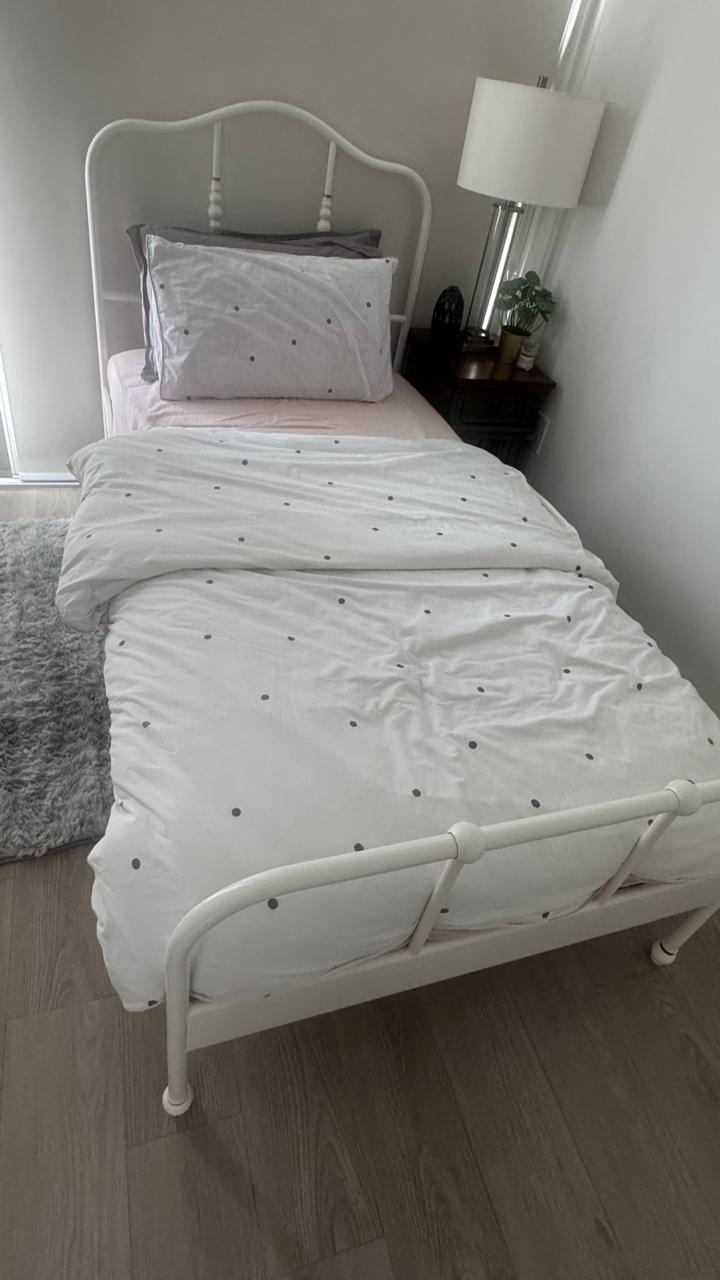 Twin Bed frame with mattress