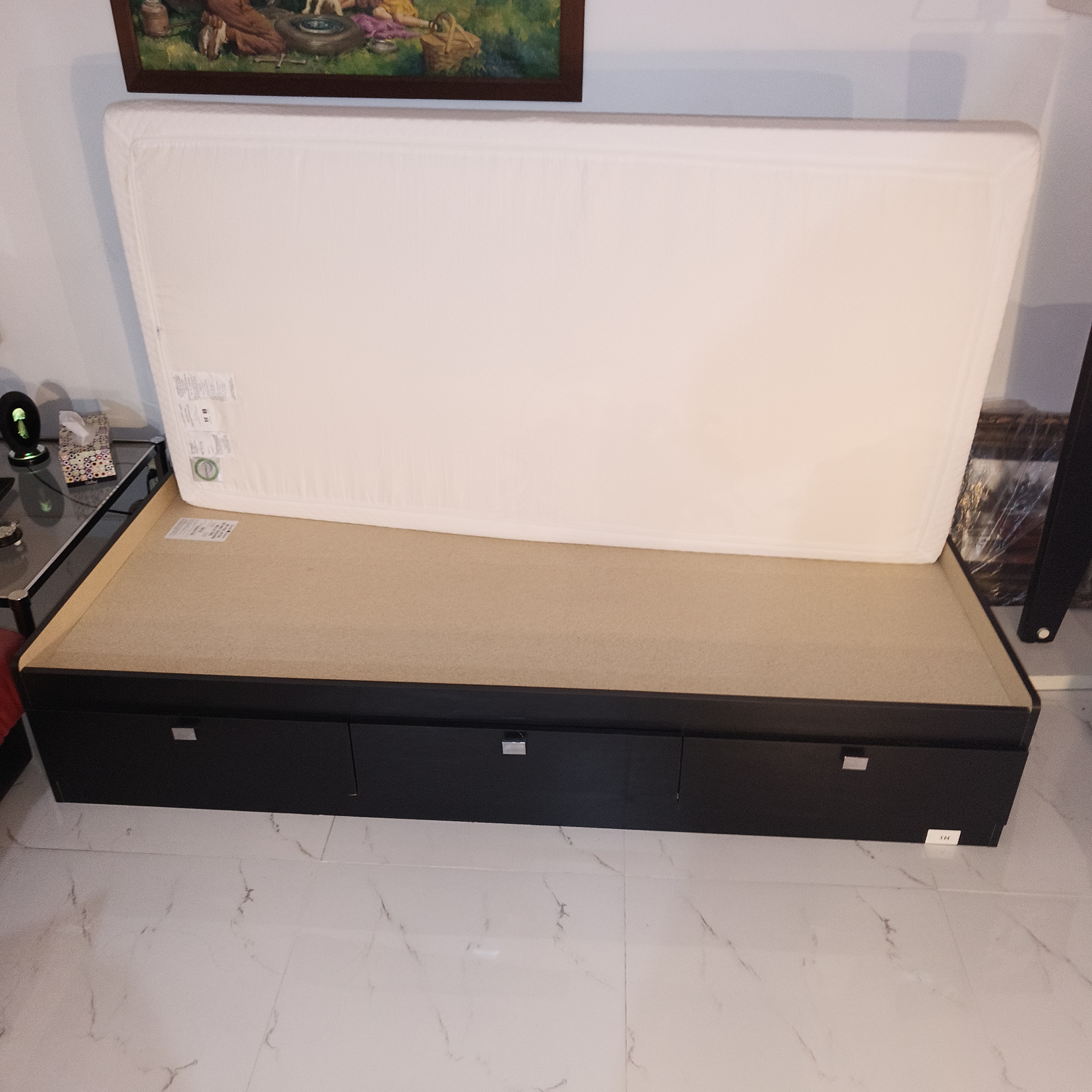 Twin bed, mattress, and extra mattress cover - photo 4