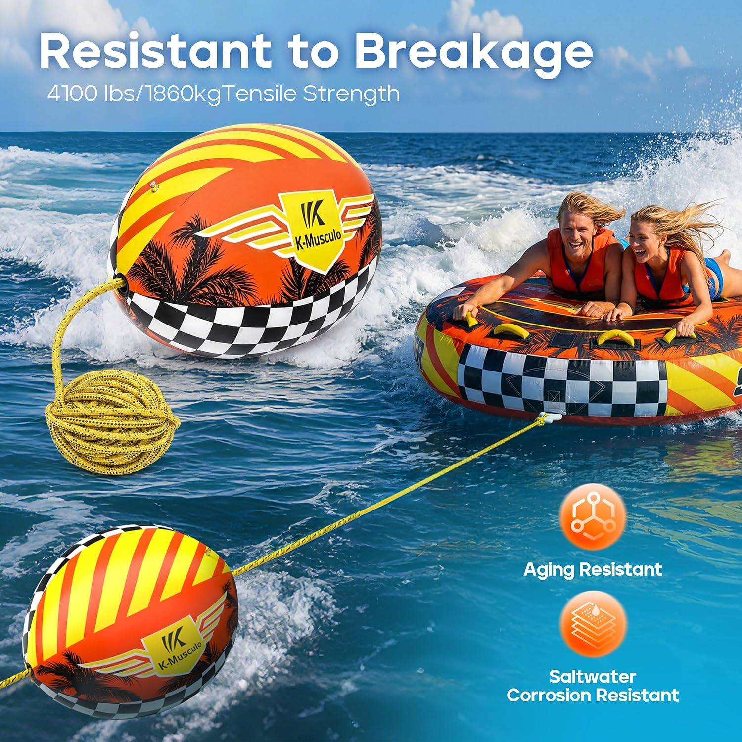 Booster Ball for Tubing Towables – Tow Rope Ball for Boating - photo 5