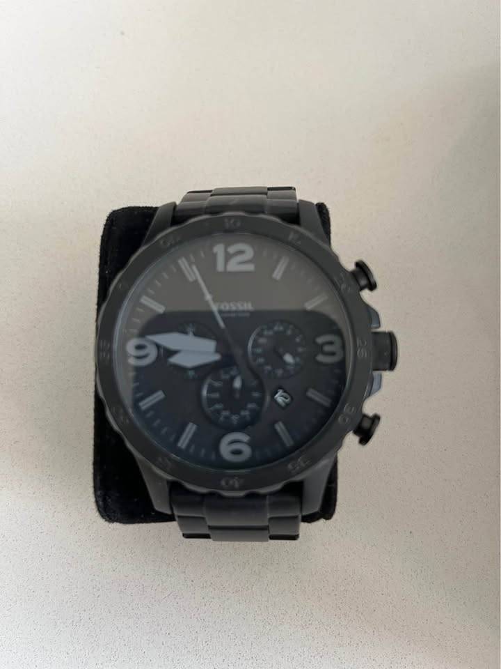 Fossil Nate Chronograph Black Stainless Steel Watch JR1401 - photo 2