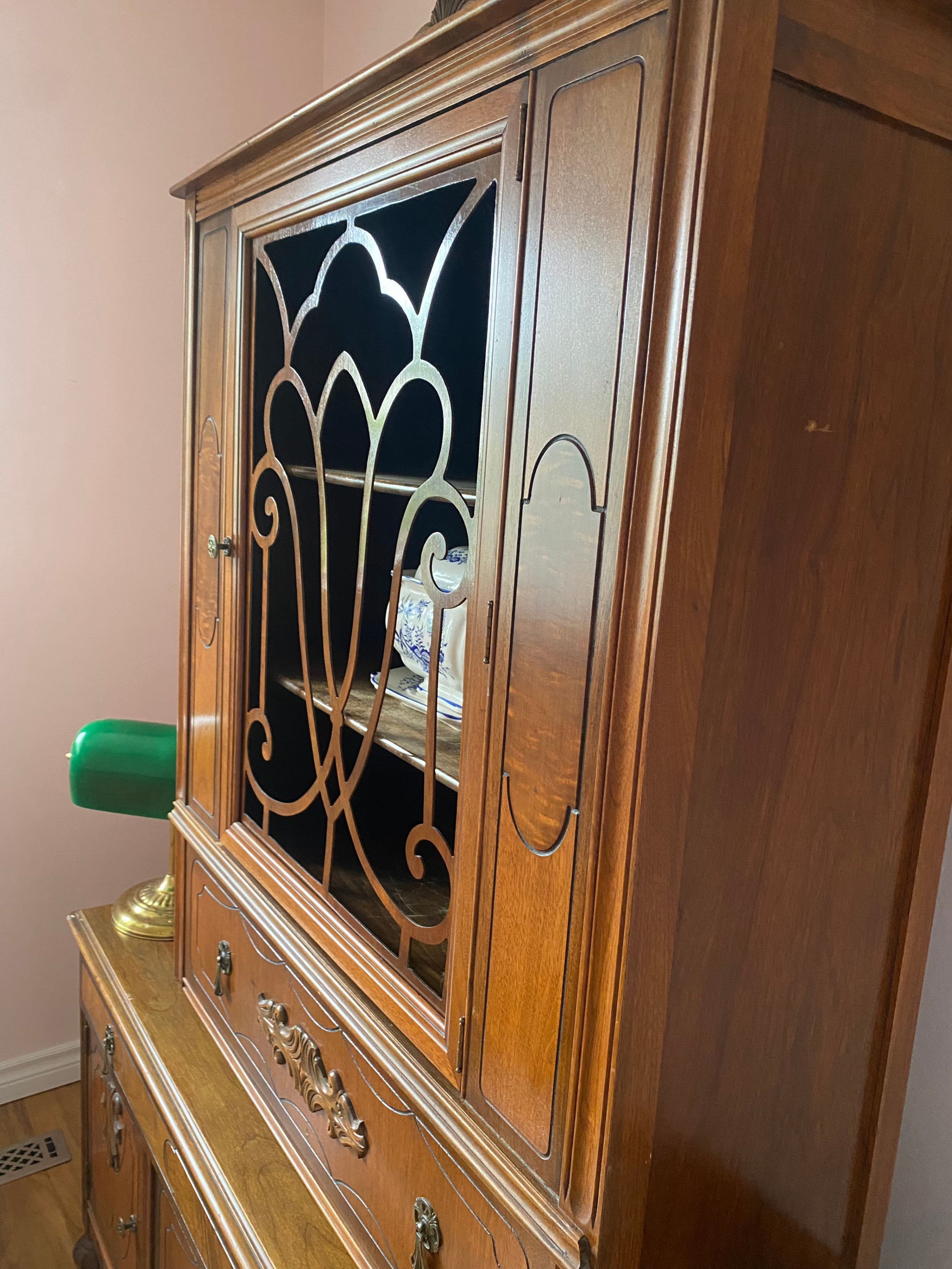Vintage Wooden Buffet & Hutch (Solid Wood / Upcycle Project) - photo 3