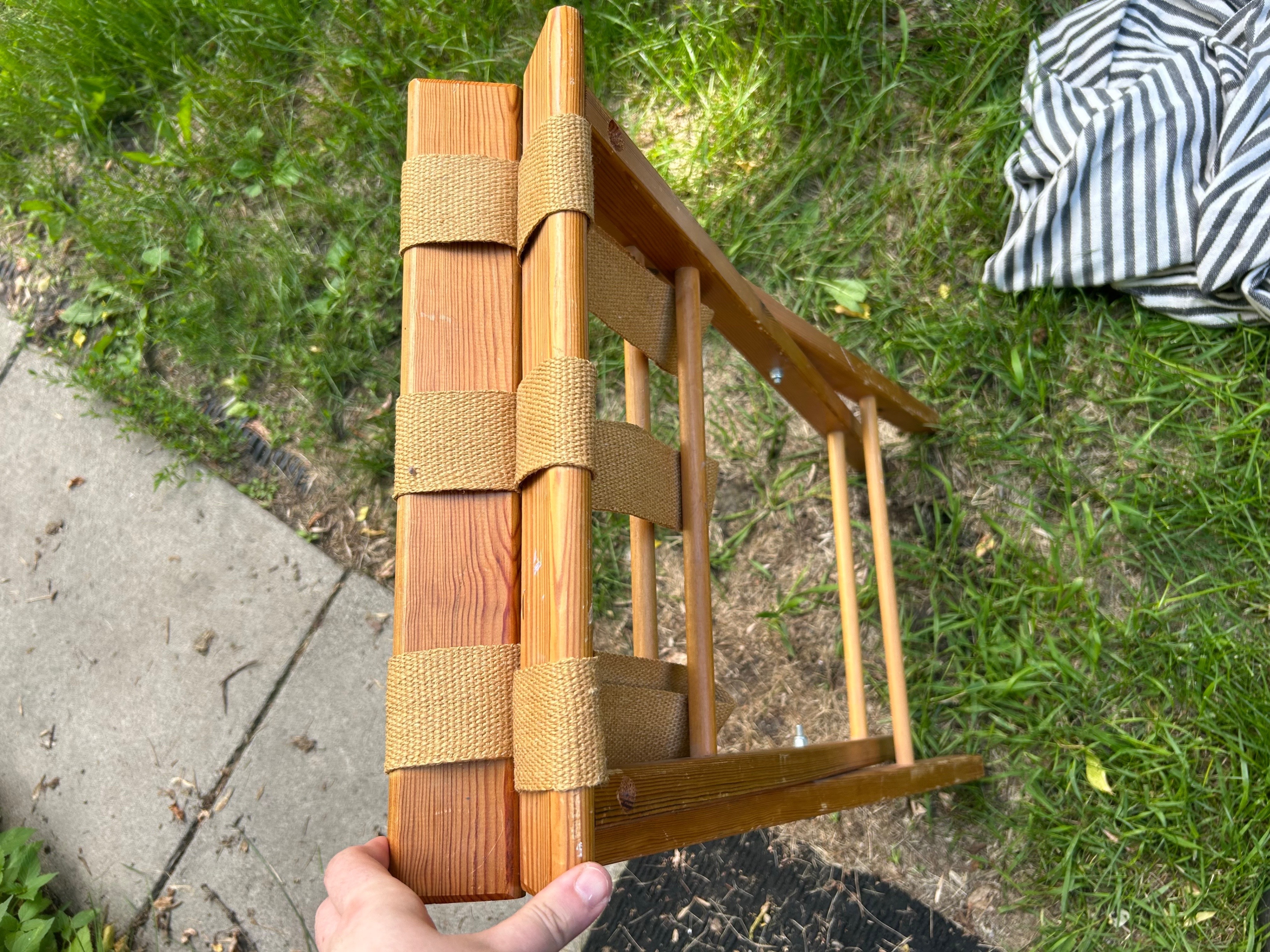 80s Vintage Wooden Luggage Rack - photo 3