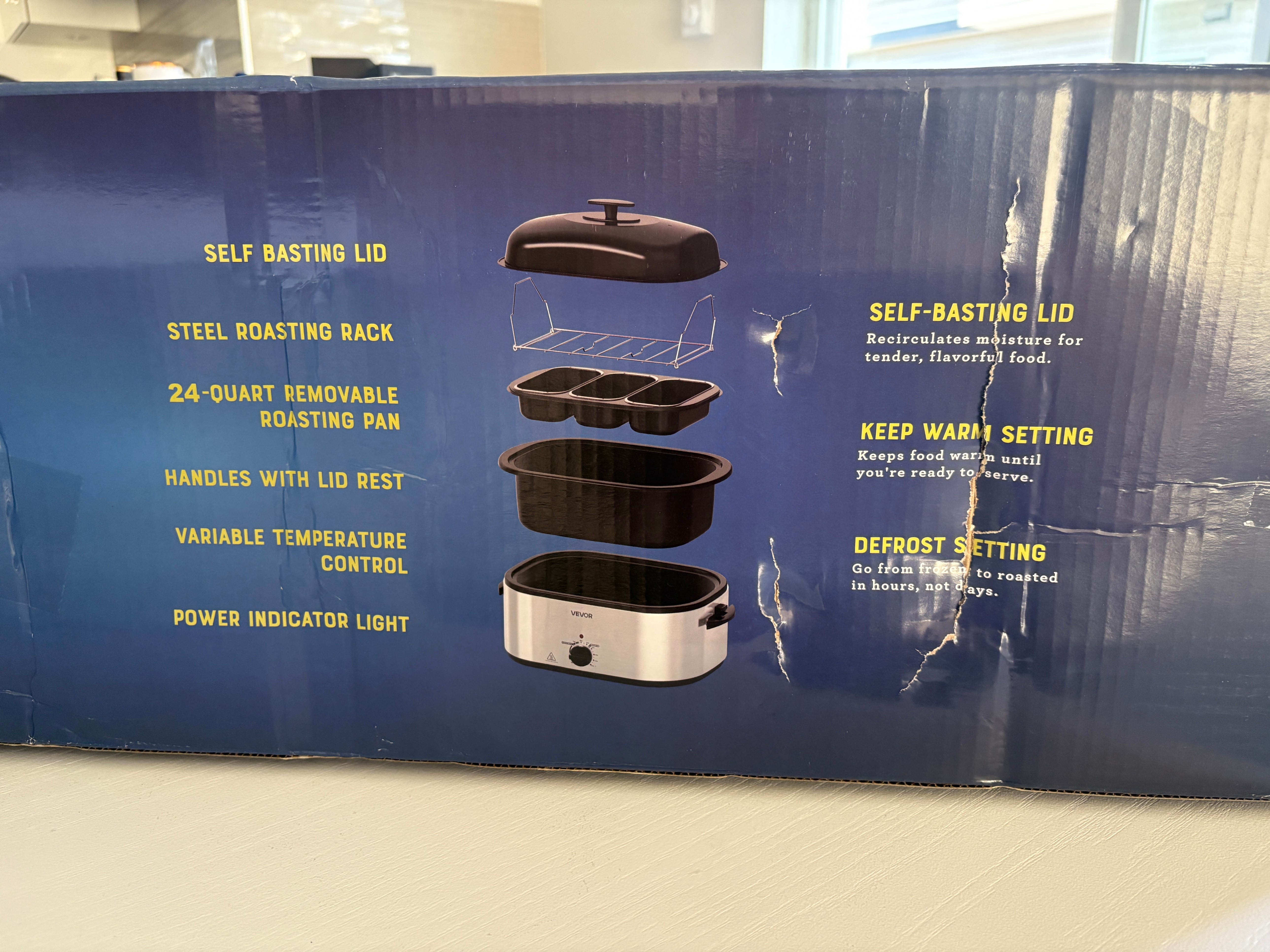 NEW - VEVOR 24Qt Self-Basting Roaster Oven - photo 2