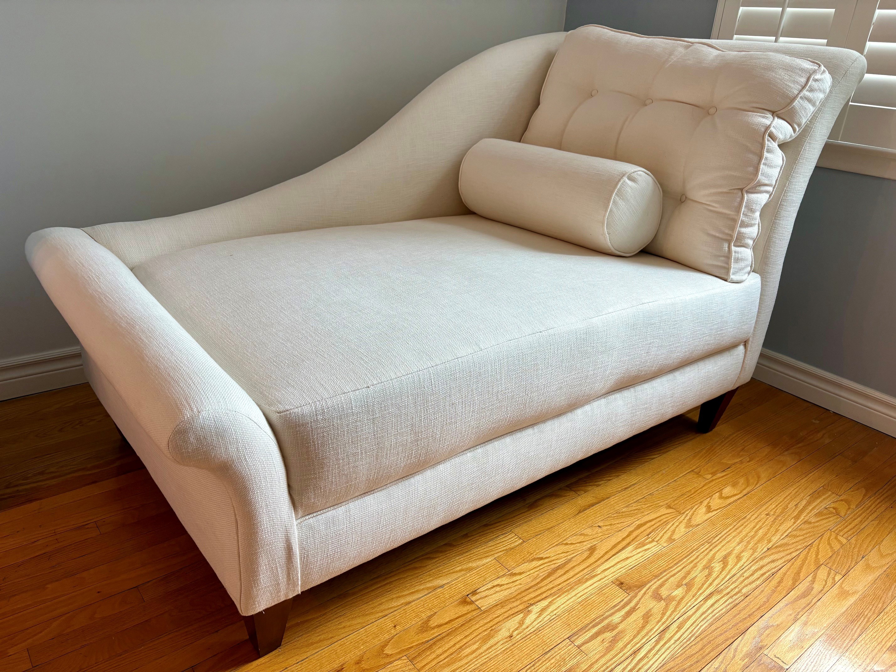 White Chaise Lounge Chair