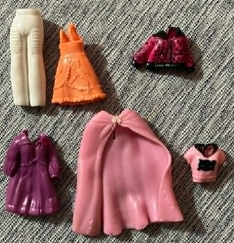 Polly Pocket Girl Clothes Lot - 6 Pieces