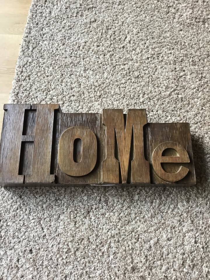 wooden decor sign
