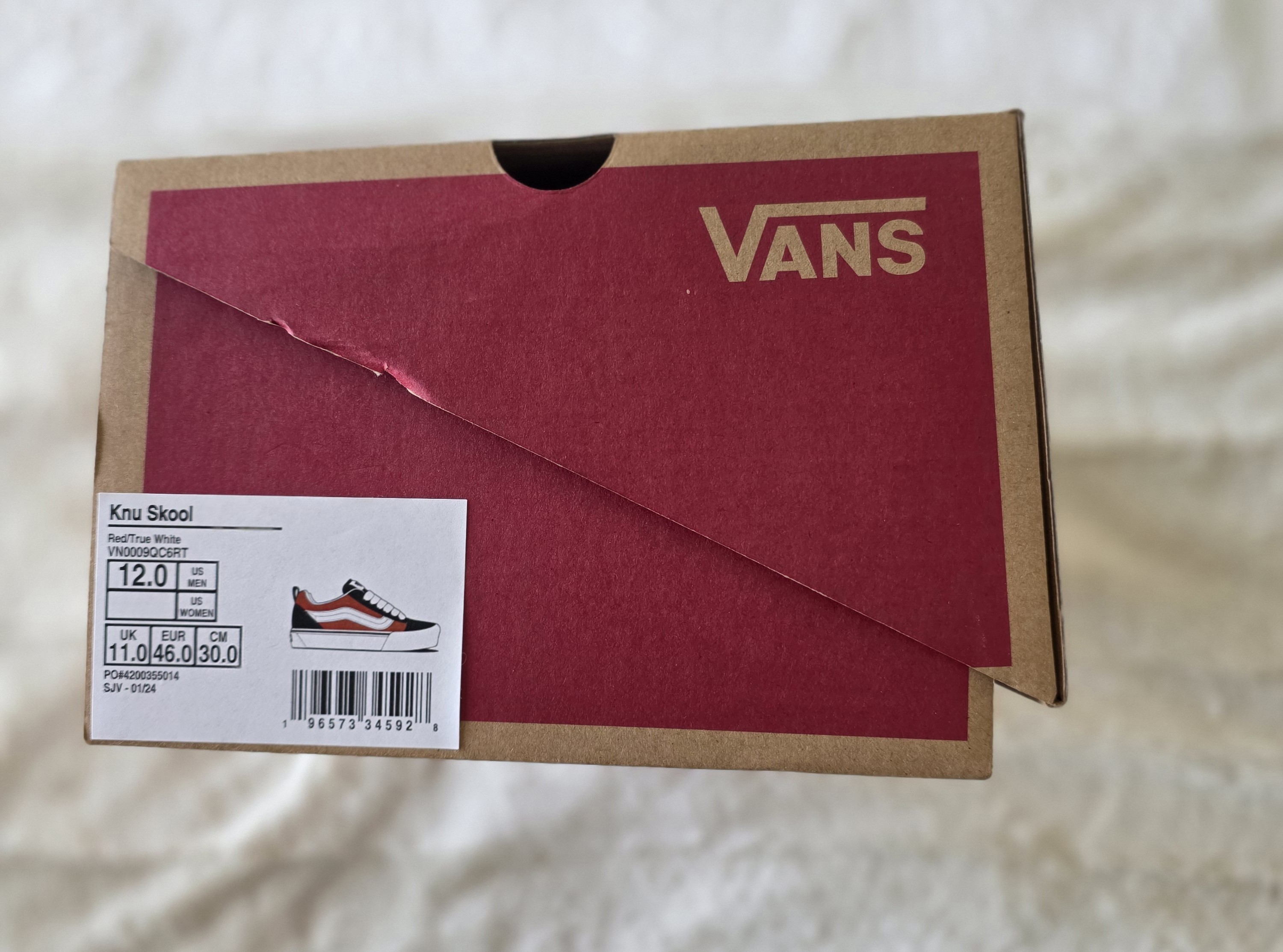 Vans Knu Skool Red/ True White/Black - SNEAKERS-"BRAND NEW" - photo 5