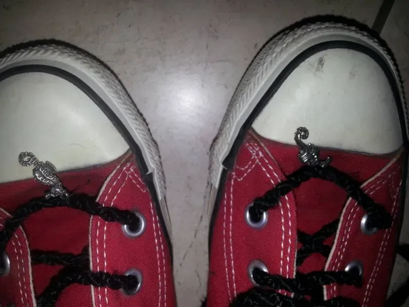 Fancy Converse One Star Bead-Embellished OOAK High Tops - photo 4