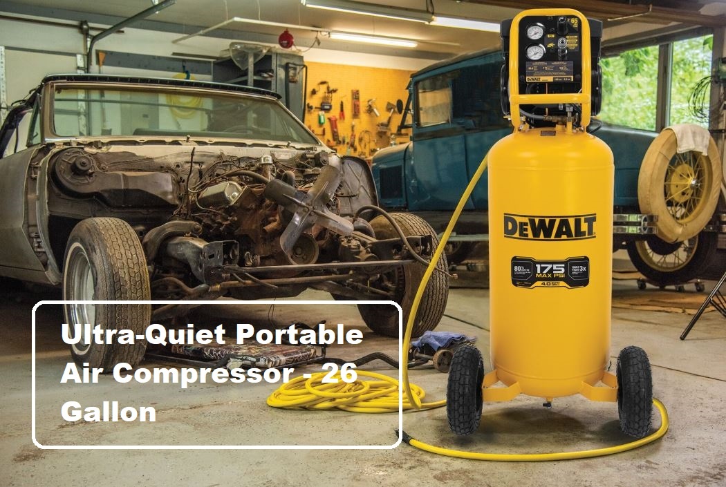 Ultra-Quiet Portable Air Compressor - 26 Gallon - photo 2