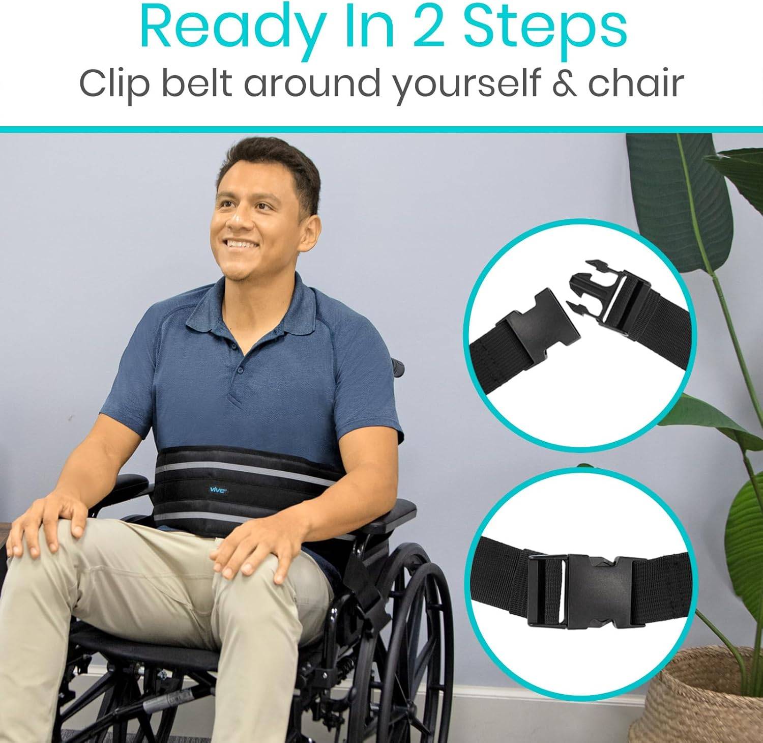 NEW✨   VIVE WHEELCHAIR SEATBELT - SAFETY BELT - photo 4