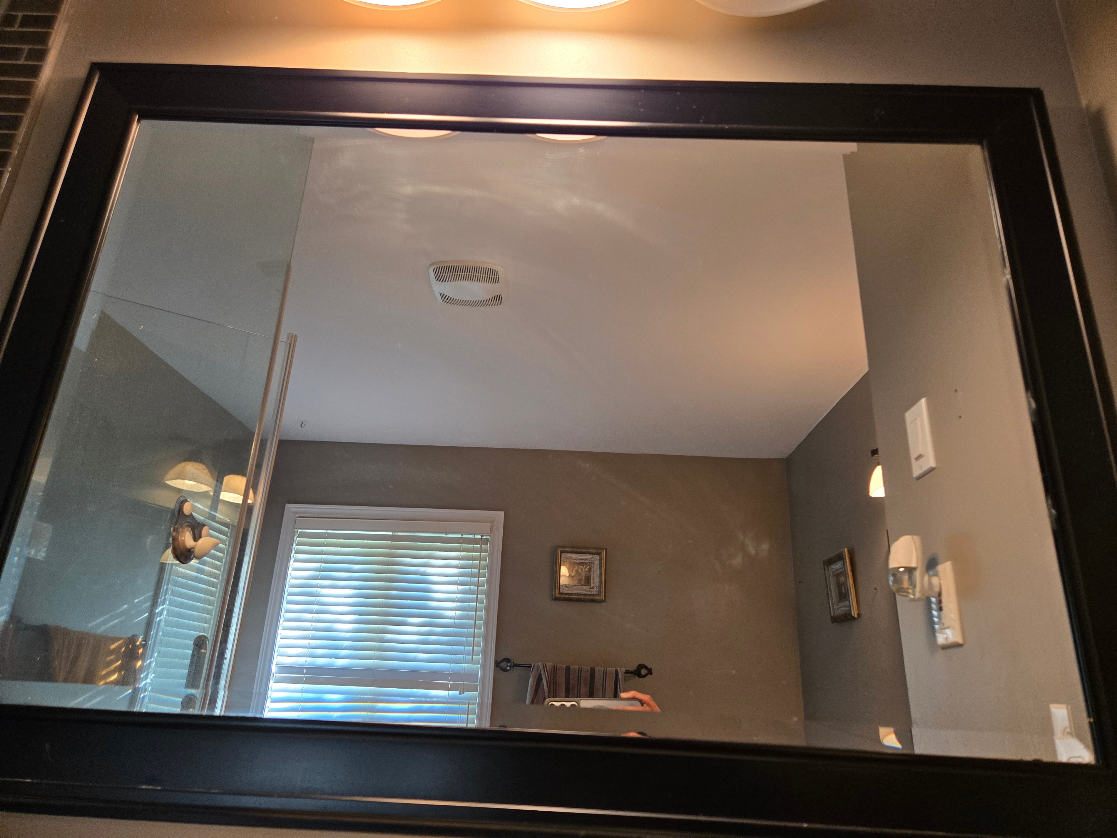 Mirrors (Two) with Black Beveled Frame - For Sale