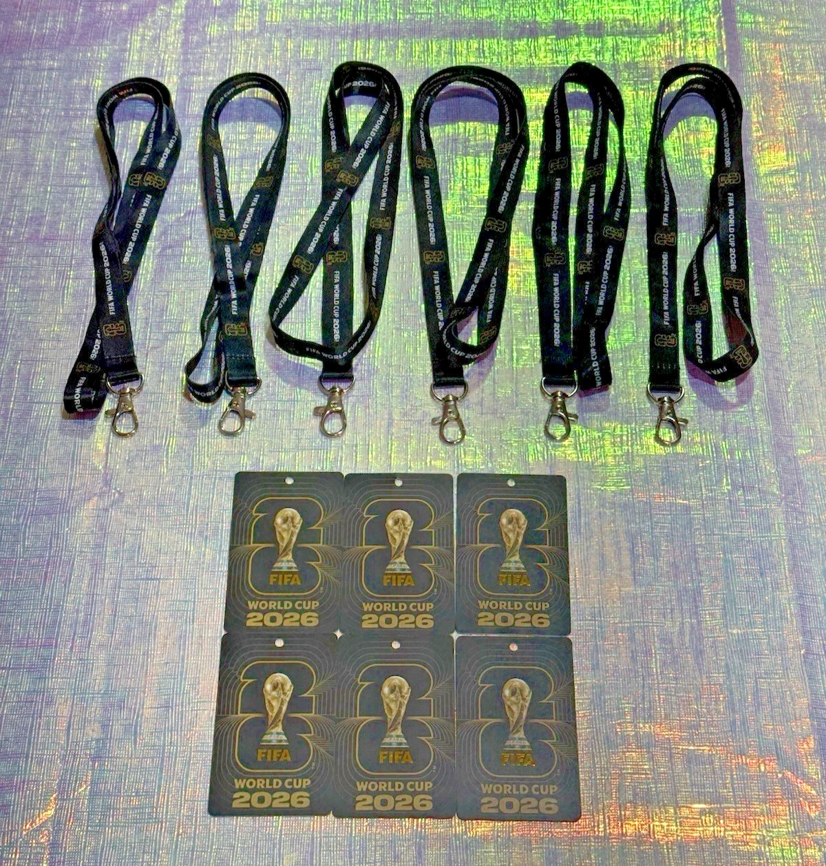 *6* x FIFA Fan Cards & Lanyards ( Set of 6 )