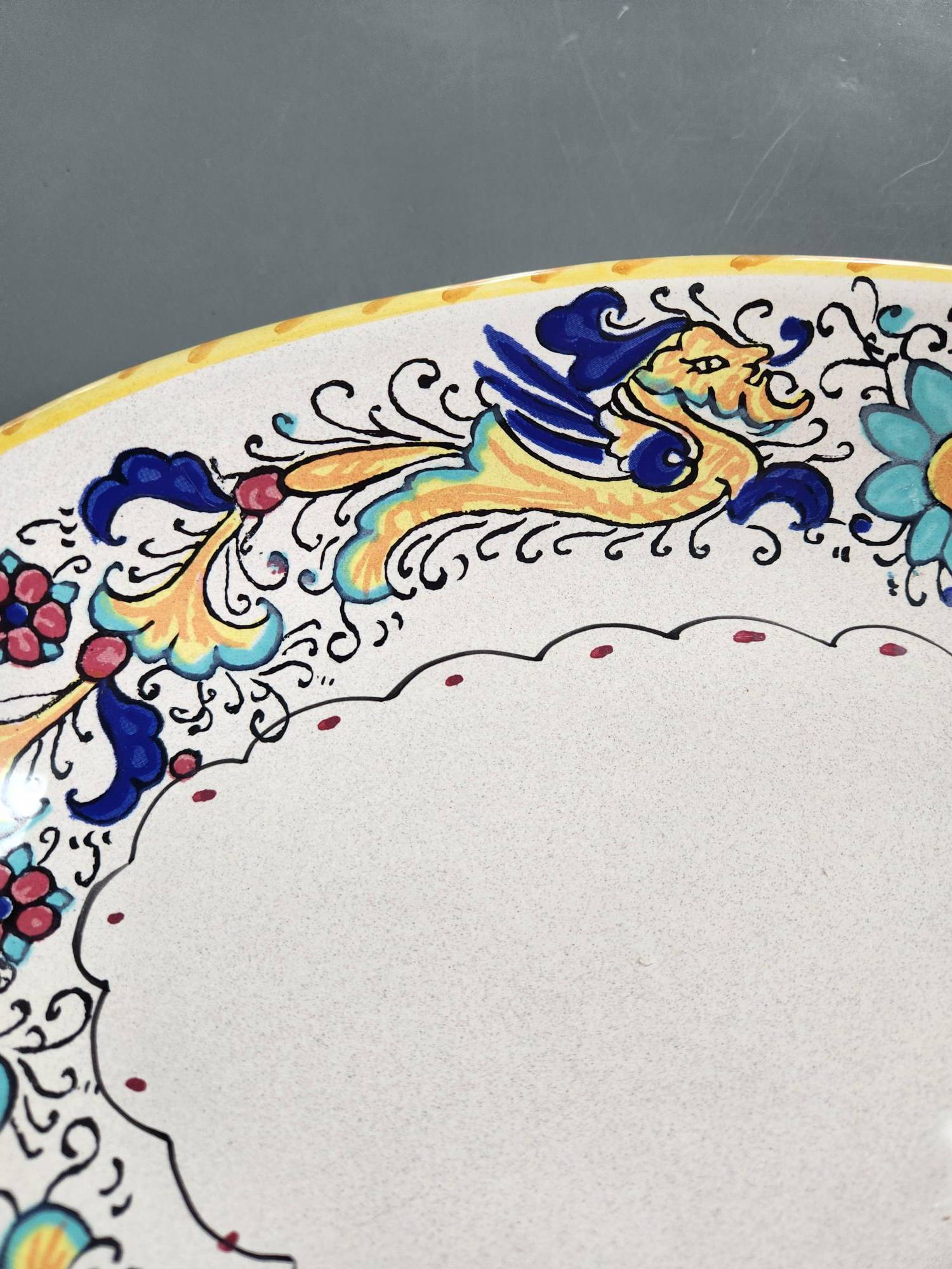 Italian Hand-painted "Dip a mano" Dipping / Antipastos Platter - photo 2