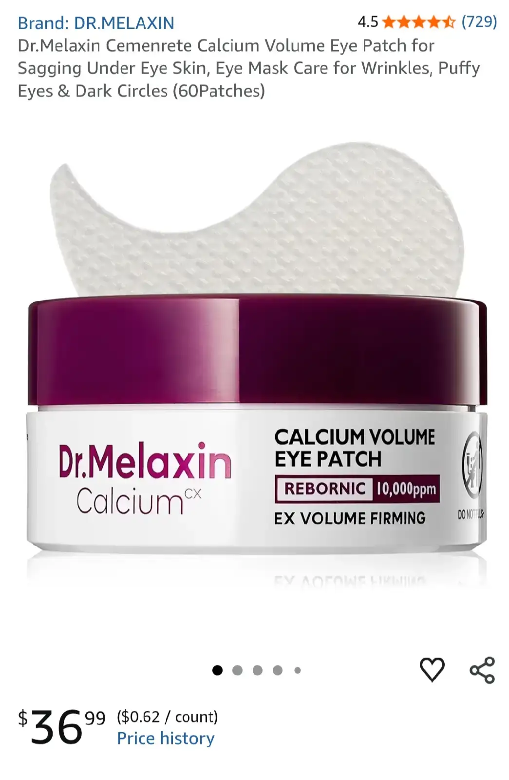 Dr.Melaxin Cementrete CX Calcium Volume Eye Patch