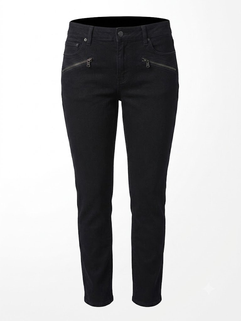 Kenneth Cole Reaction Black Skinny Jeans Zipper Pocket 12