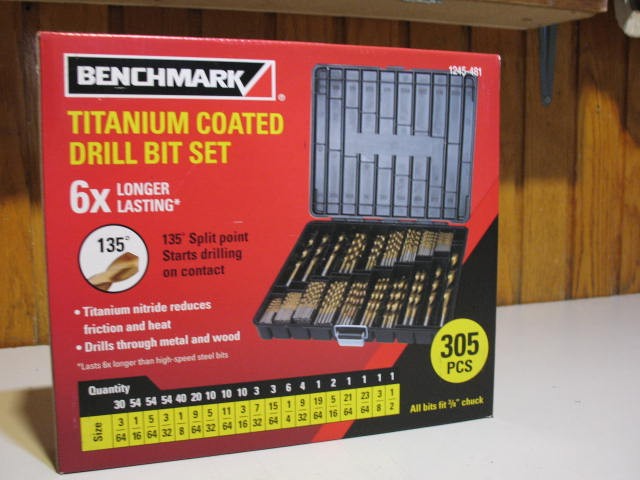 BENCHMARK 305 Piece Titanium Coated Drill Bit Set, BRAND NEW - photo 5