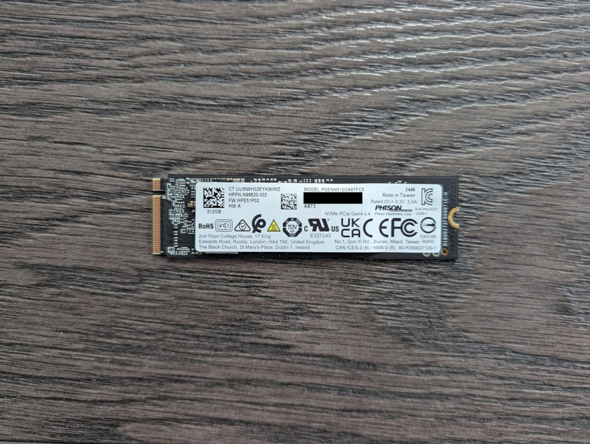 Phison M.2 NVMe PCIe Gen 4x4 512GB SSD