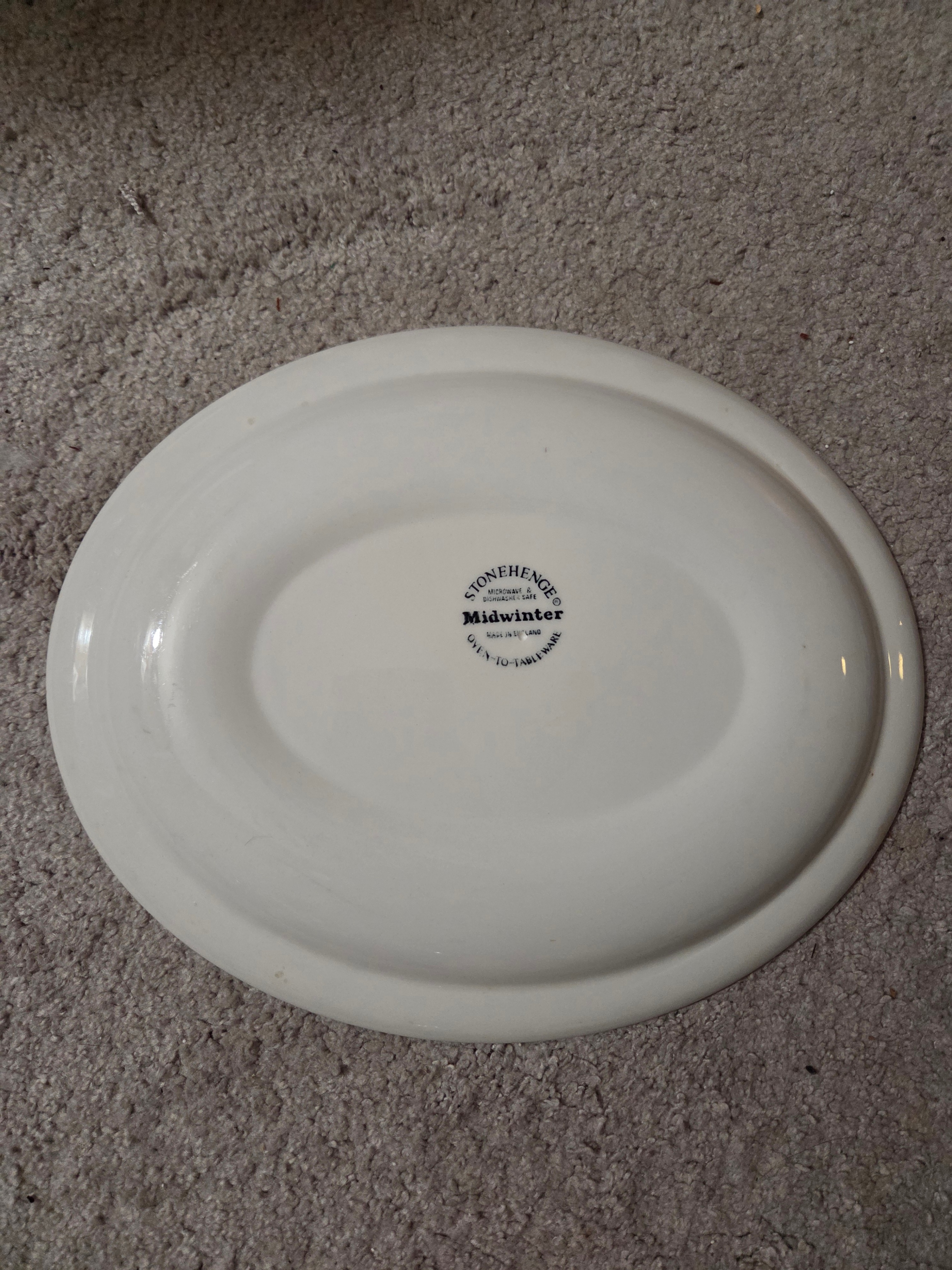 Midwinter Stonehenge White 12" Serving Platter, M.I. England MCM - photo 2