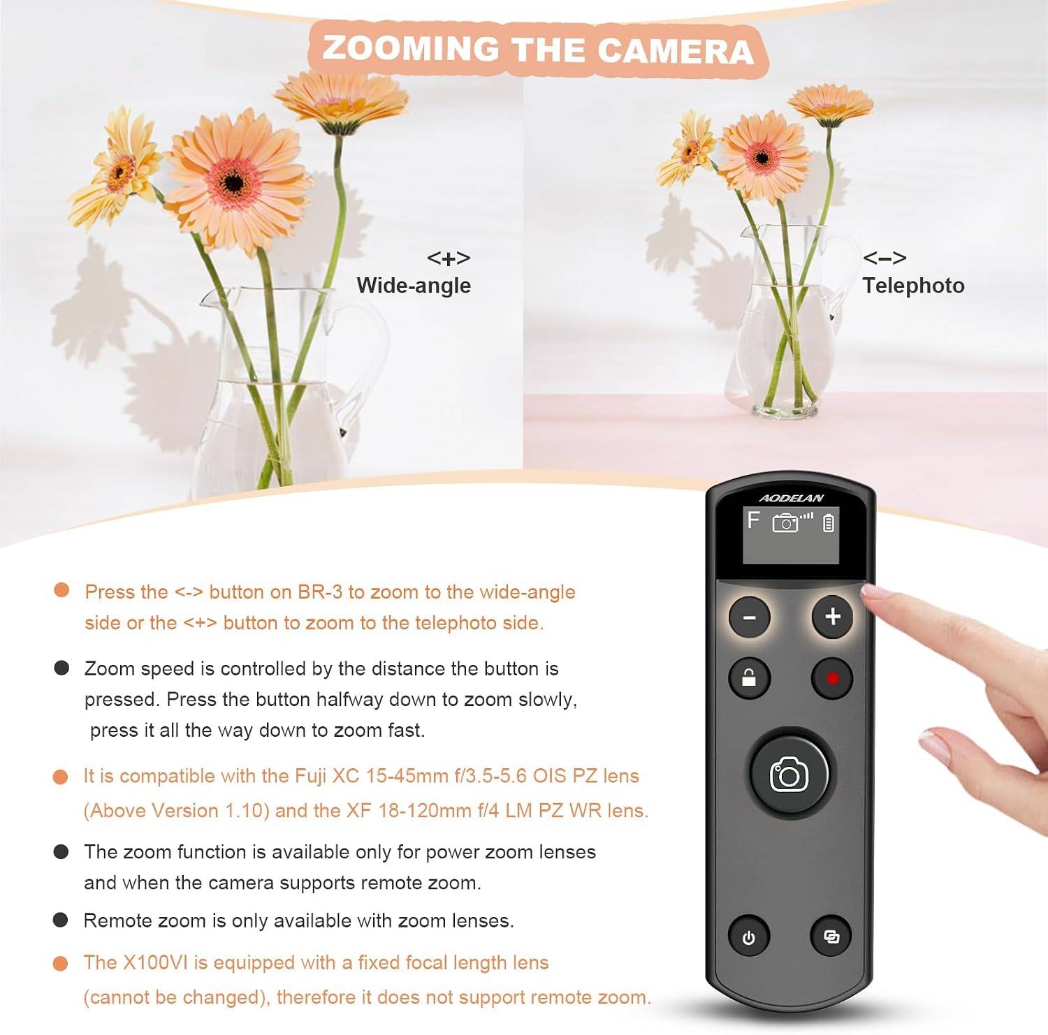 Wireless Shooting Grip Tripod for Fujifilm – Rechargeable Remote - photo 5