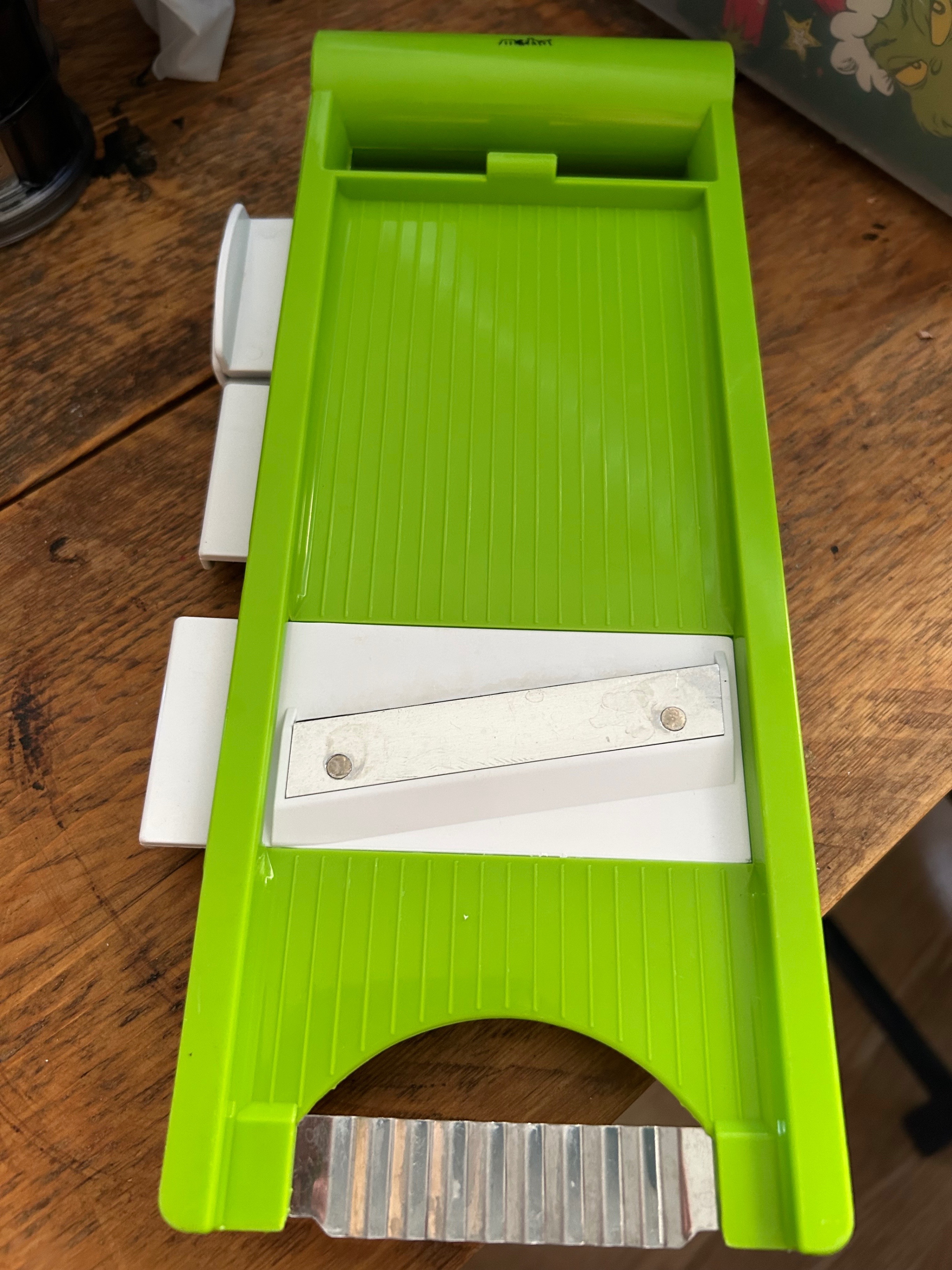 Mandoline Slicer - Green, 3 interchangeable blades - photo 2