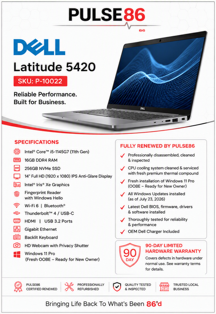 Dell Latitude 5420 | i5-1145G7 16GB RAM 256GB NVMe Win11P - photo 3