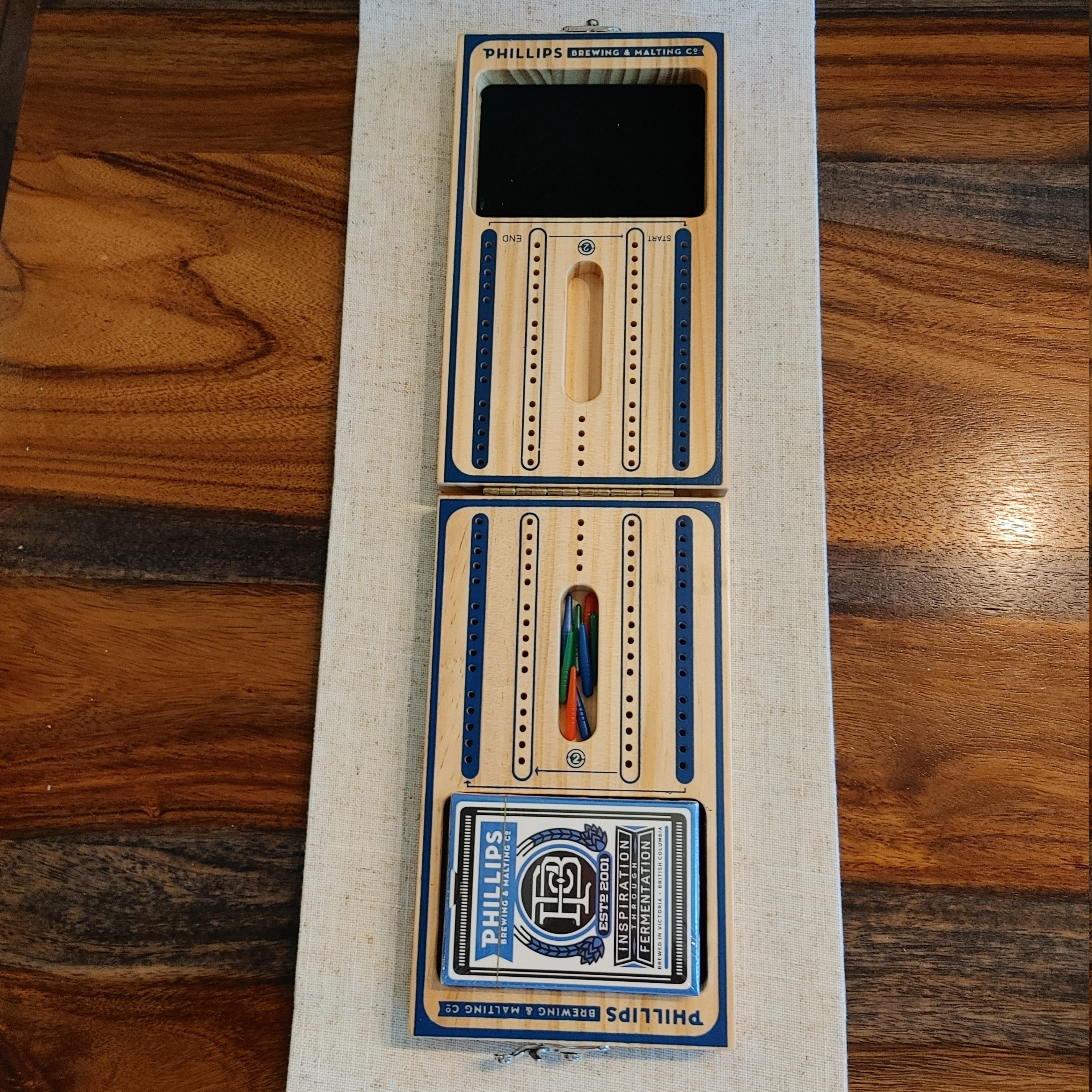 Phillips Brewing Wooden Cribbage Board Set - photo 2