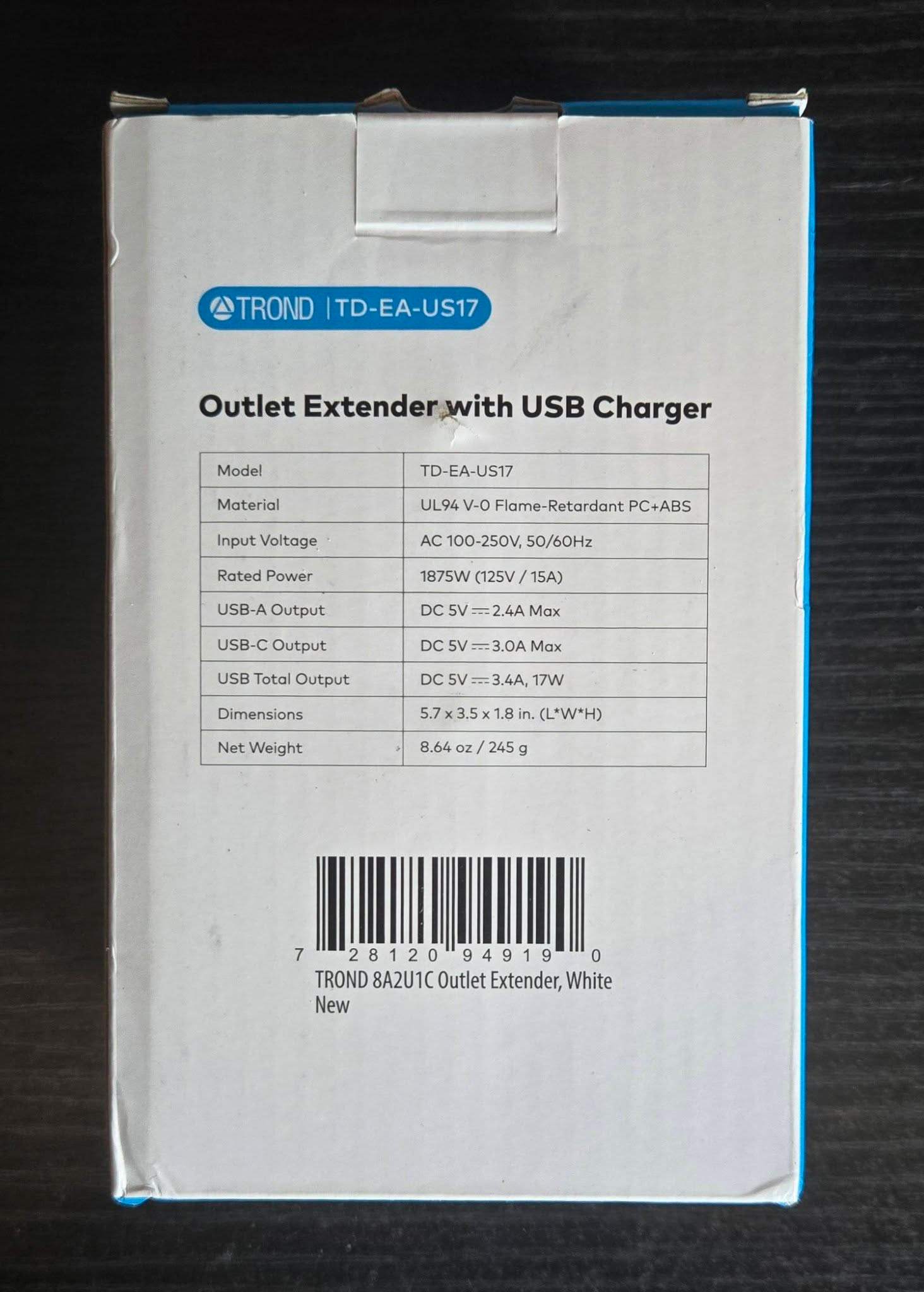 Brand New Trond outlet extender with USB Charger - photo 3