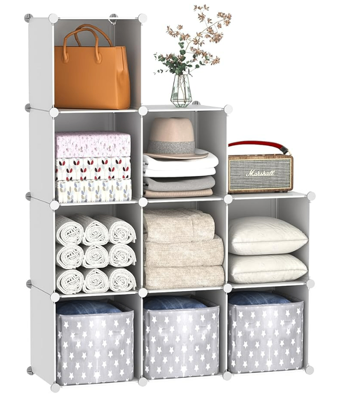 9-Cube Storage Organizer Shelf Unit White in This Price