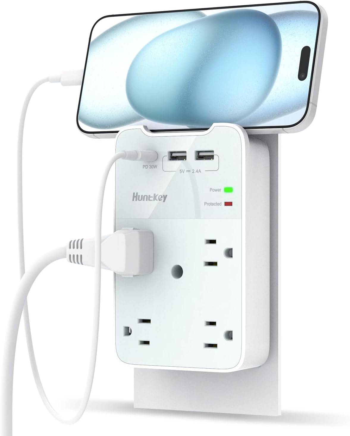 Brand New Huntkey Outlet Extender (4AC + 3USB)