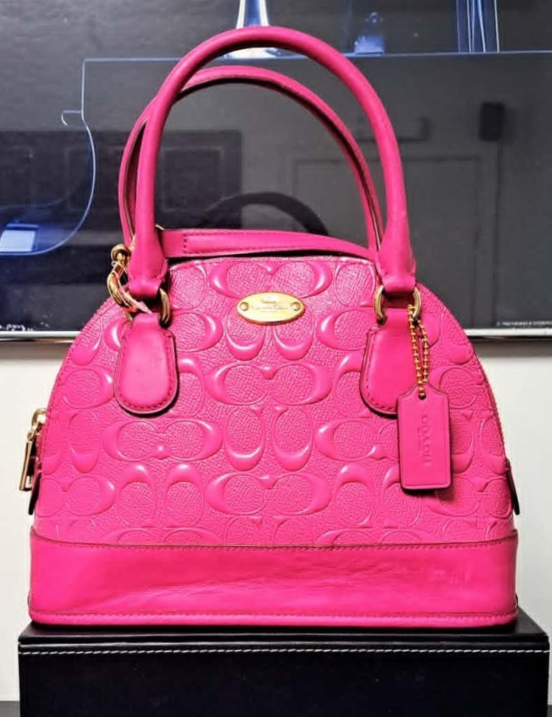 New Coach Small Sierra Domed Satchel Signature Patent Leather - photo 3