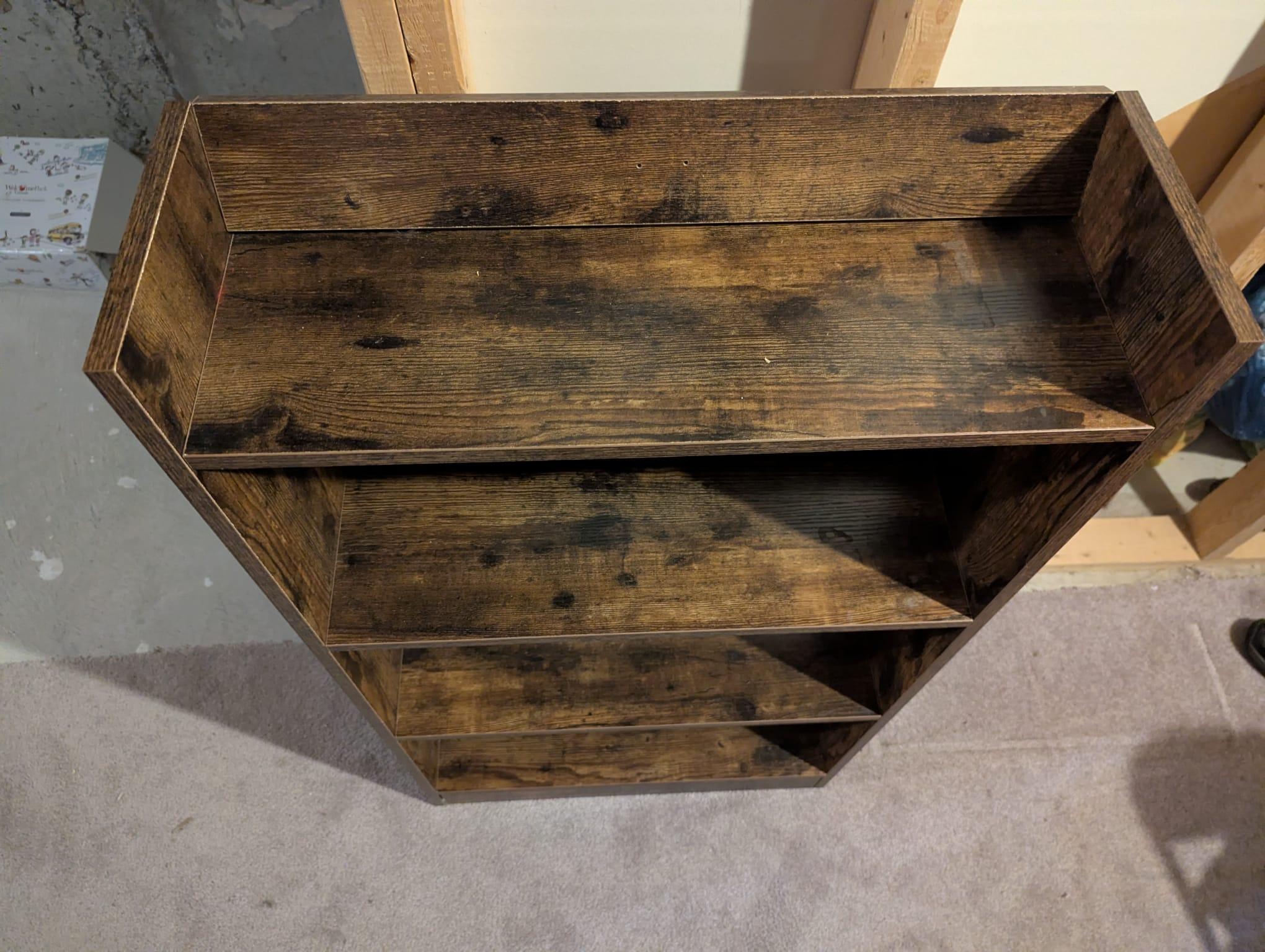 Rustic Brown 4-Tier Bookshelf / Bookcase - photo 4