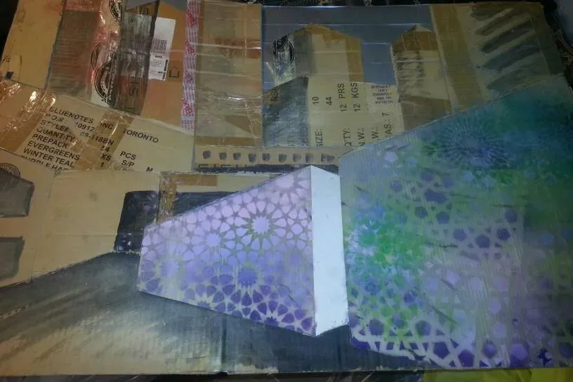 Large Scale Cityscape Art From Recycled Materials - photo 2