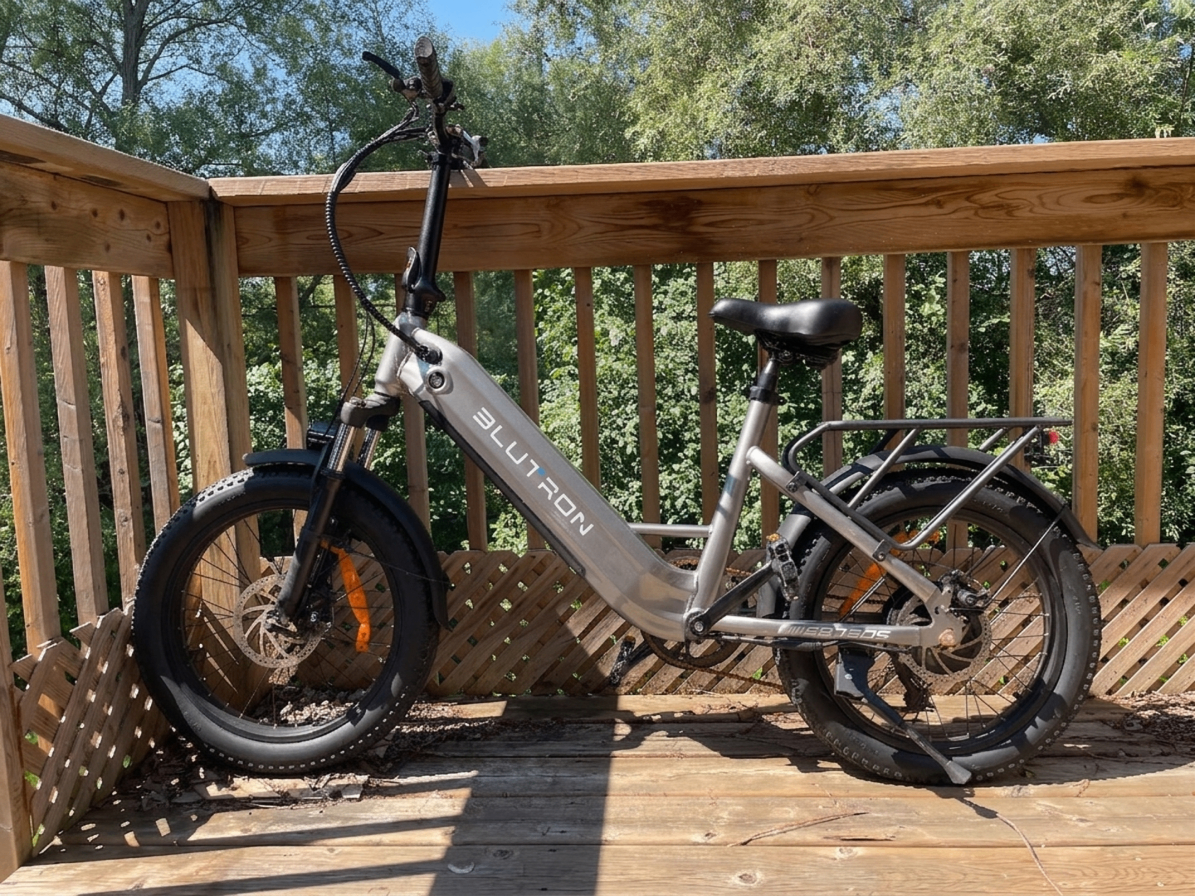 Blutron Fat Tire Step Through E-Bike, 6 Months Old, ~500km - photo 4