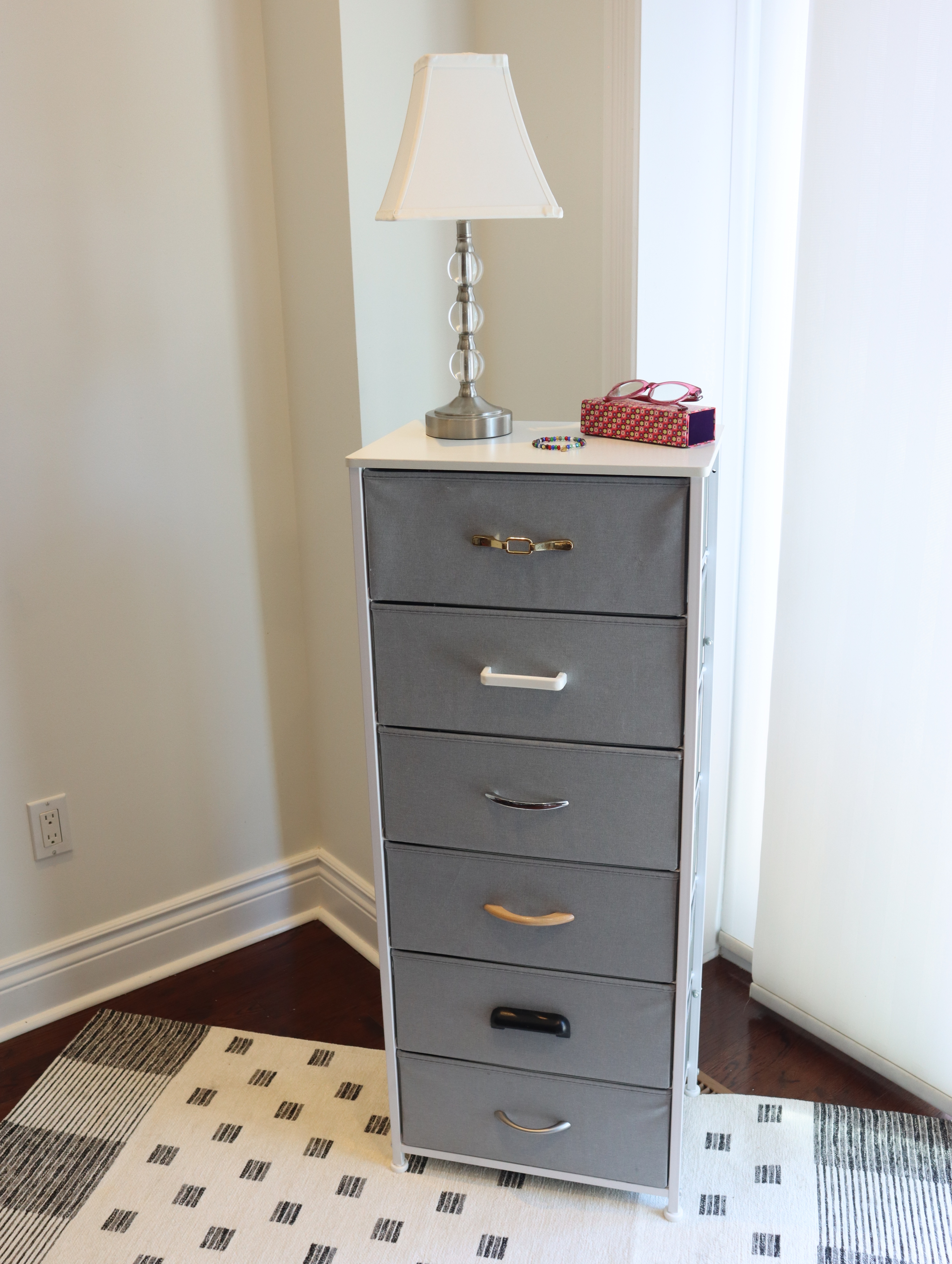 Narrow Space Saving 6 Drawer Storage Cabinet