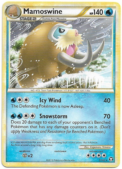 Pokemon Mamoswine 5/102 Triumphant Non-Holo LP